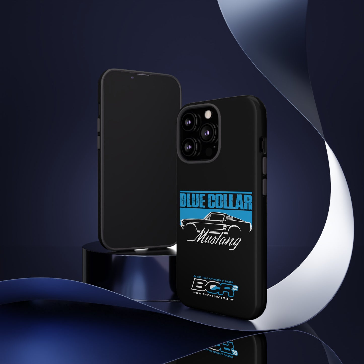 Blue Collar Mustang Black Phone Case