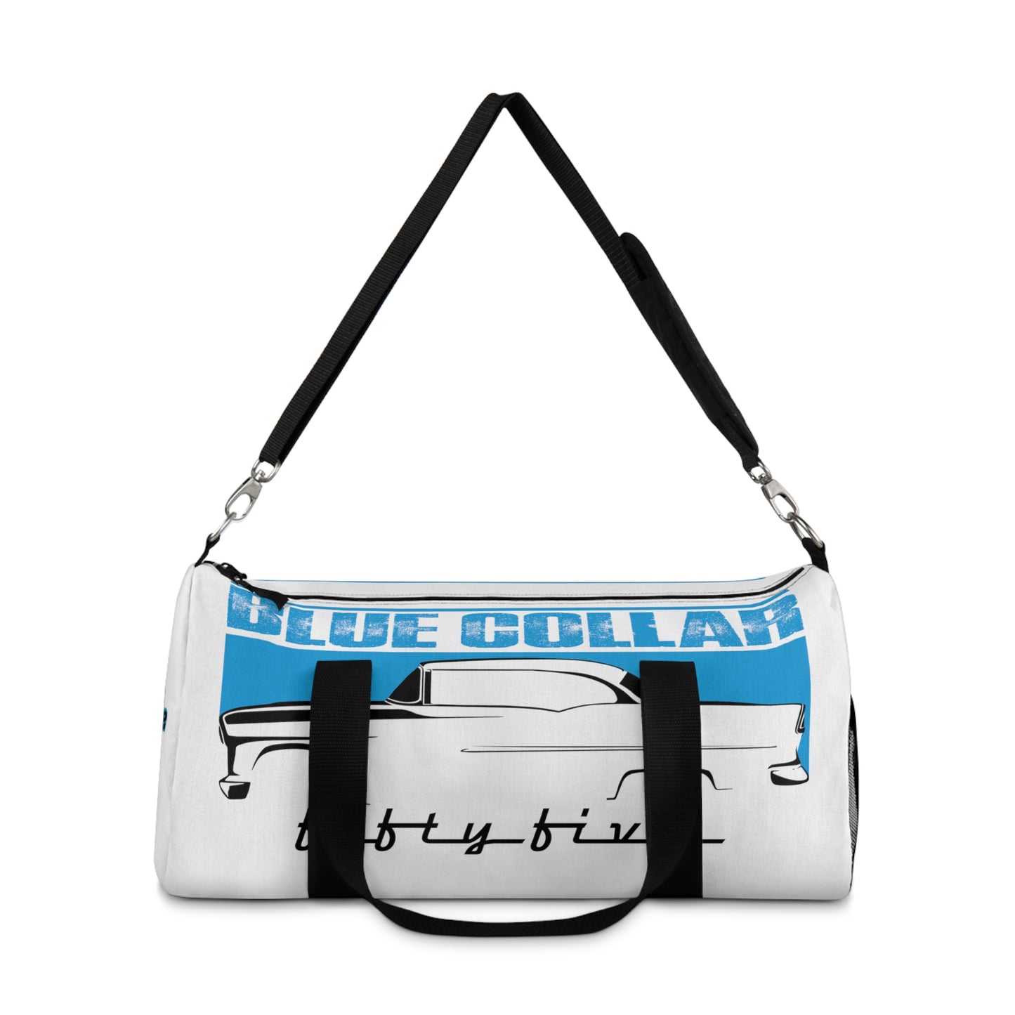 Blue Collar Fifty Five White Duffel Bag