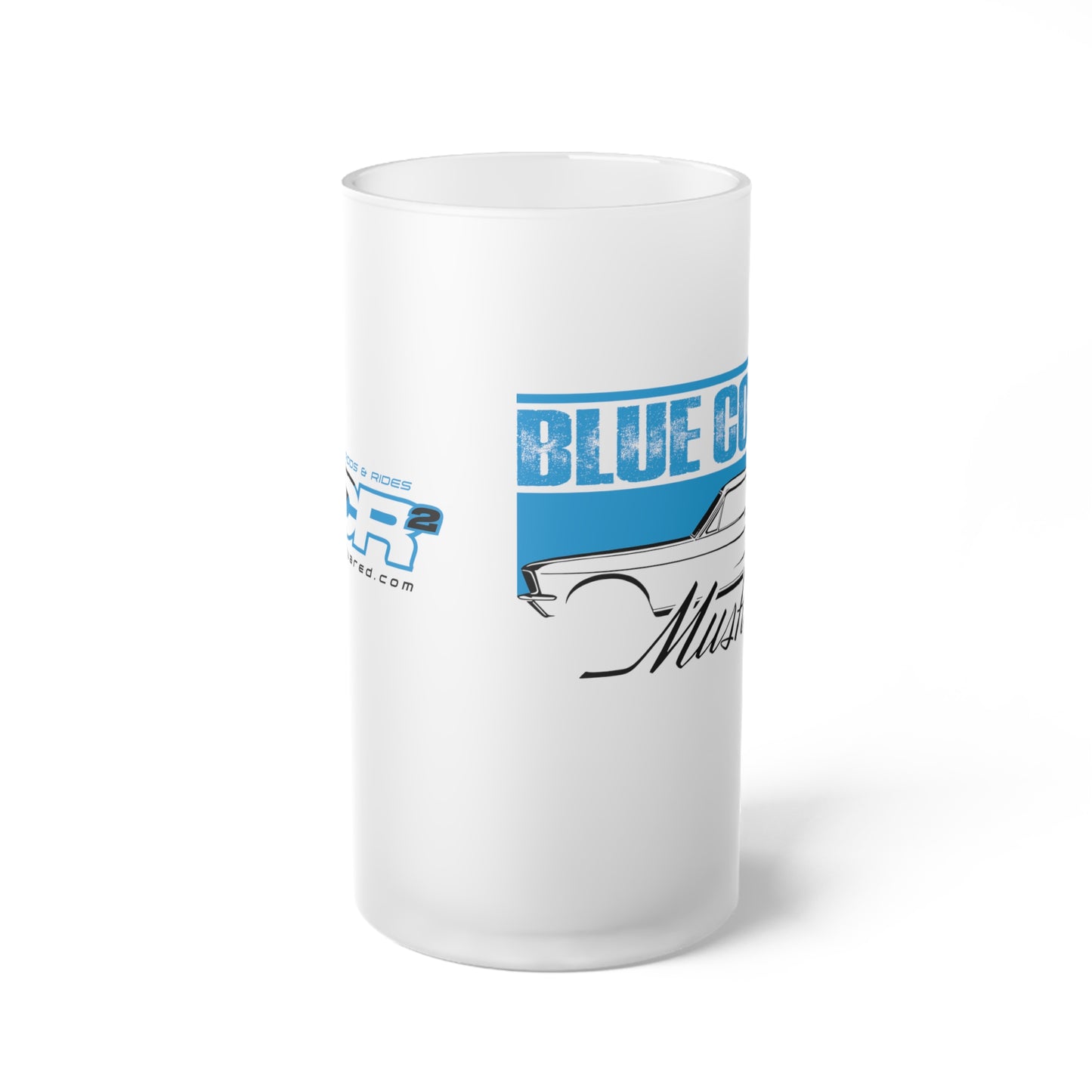 Blue Collar Mustang Frosted Beer Mug