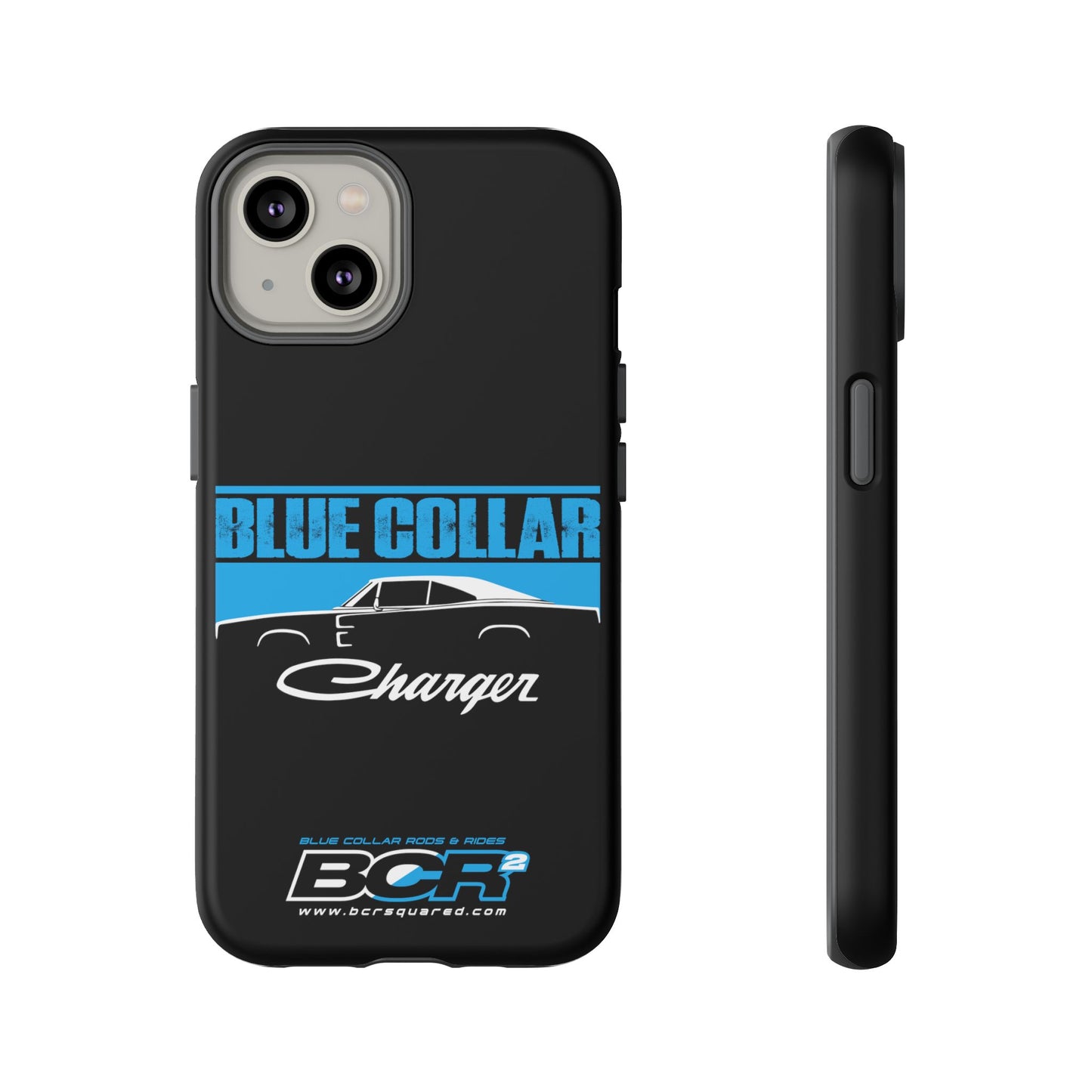 Blue Collar Charger Black Phone Cases