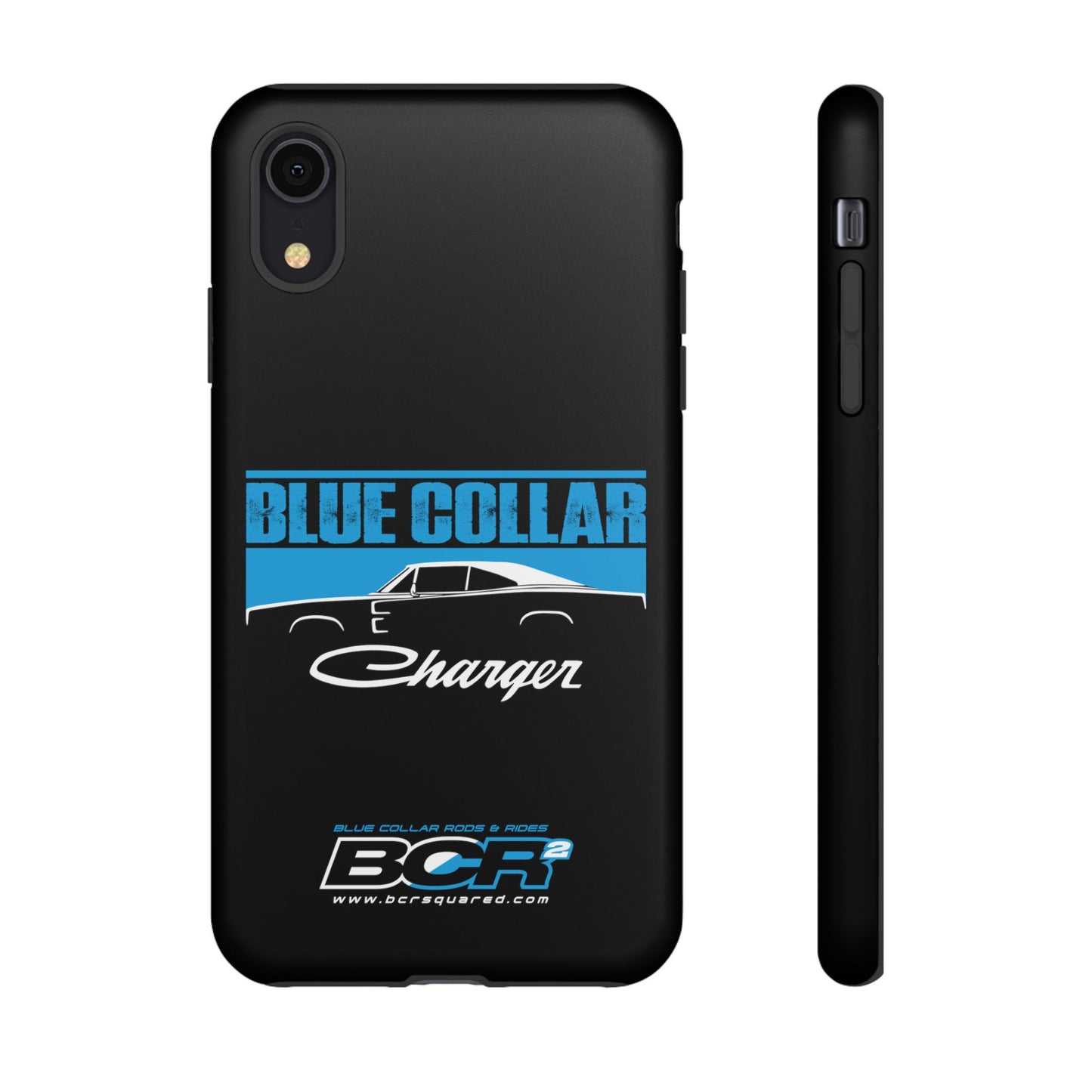 Blue Collar Charger Black Phone Cases