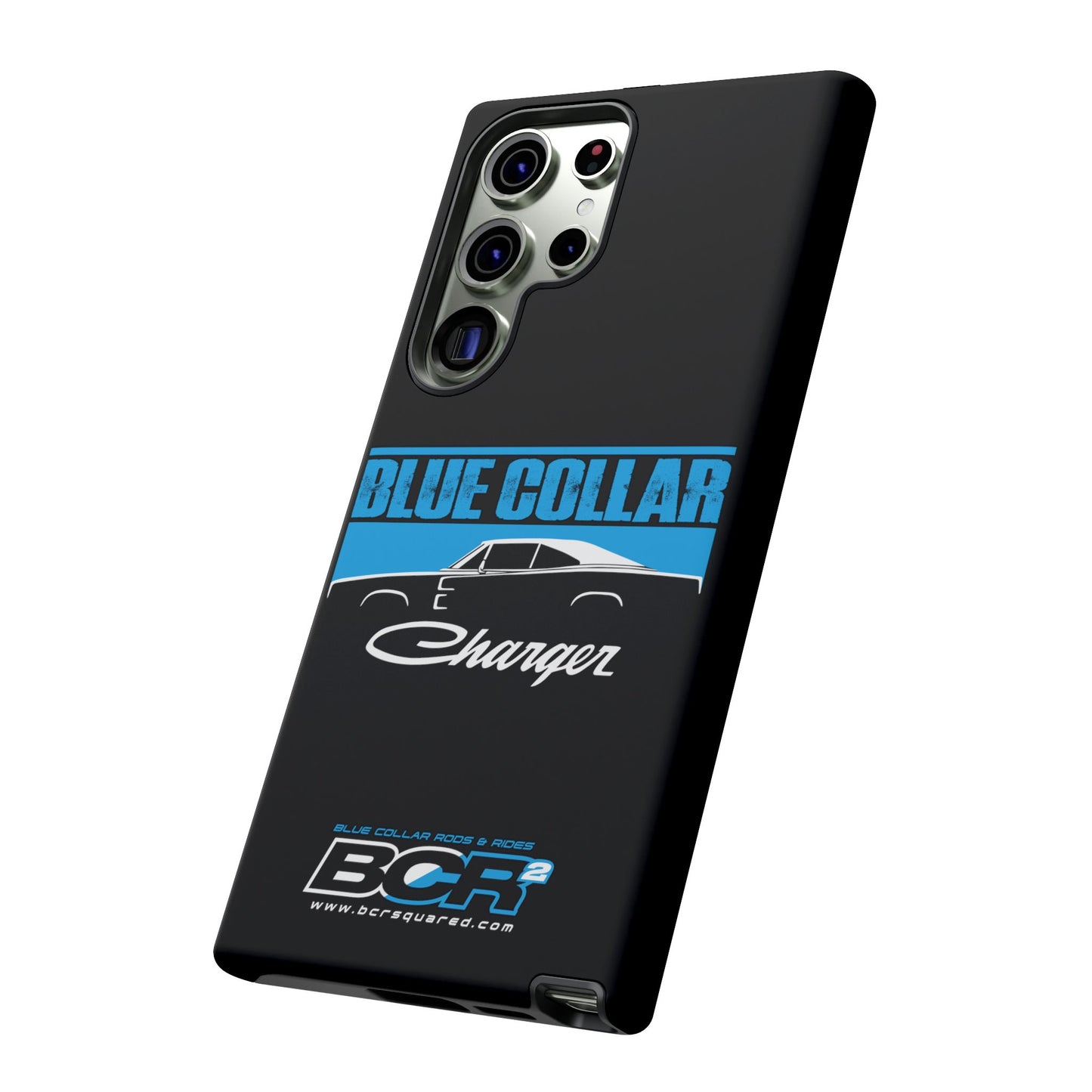 Blue Collar Charger Black Phone Cases