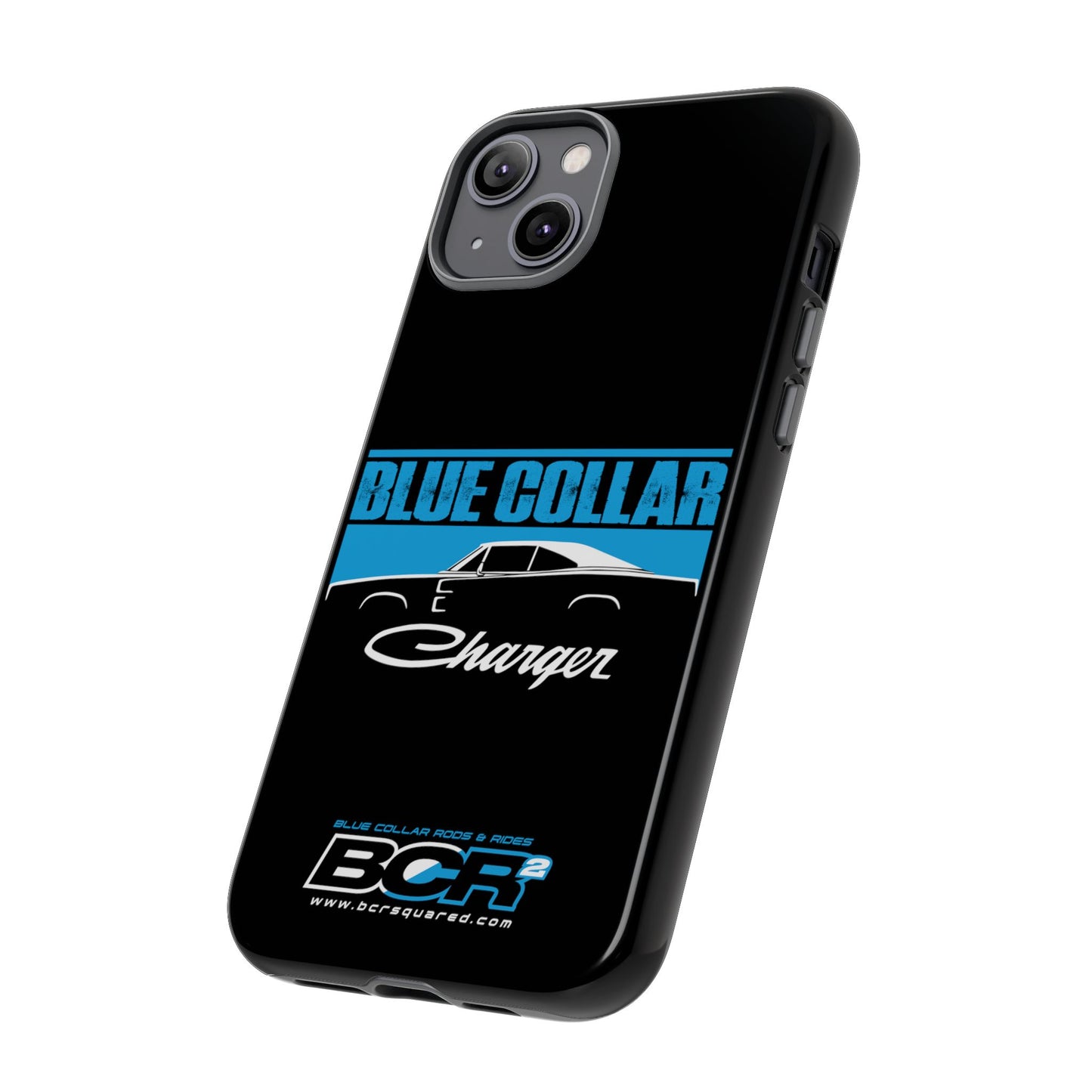 Blue Collar Charger Black Phone Cases