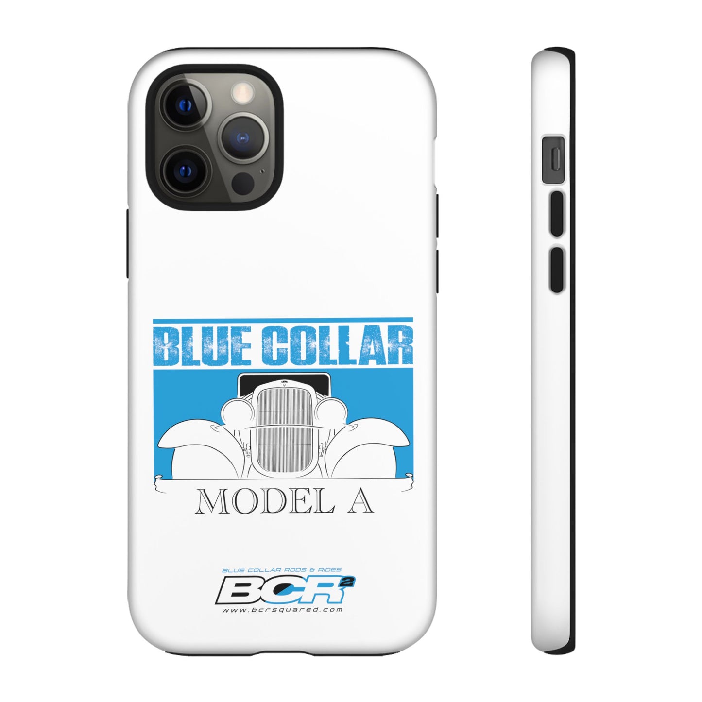 Blue Collar Model A White Phone Case