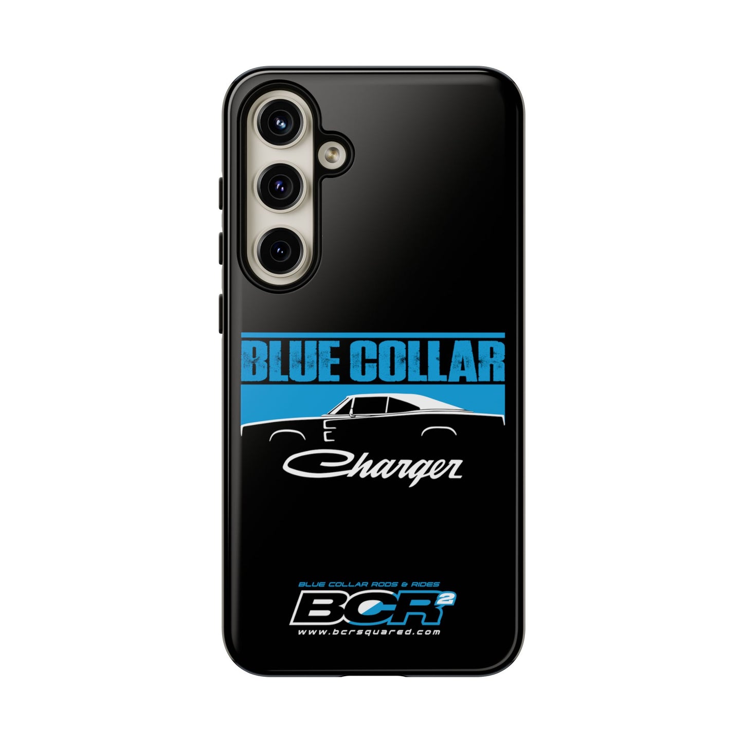 Blue Collar Charger Black Phone Cases