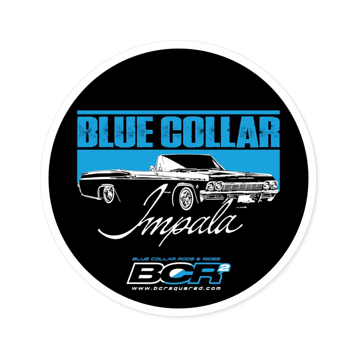 Blue Collar Impala Sticker