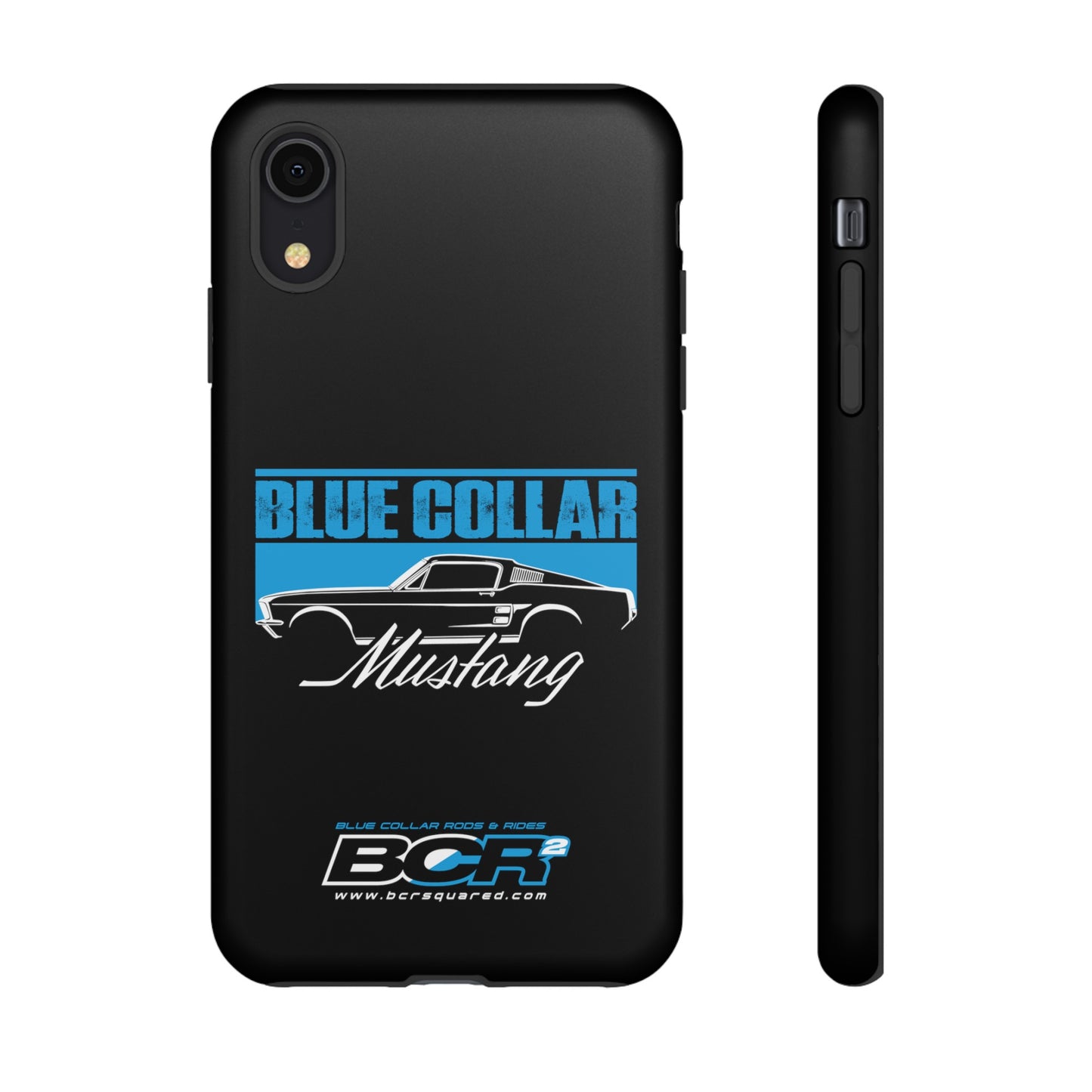 Blue Collar Mustang Black Phone Case