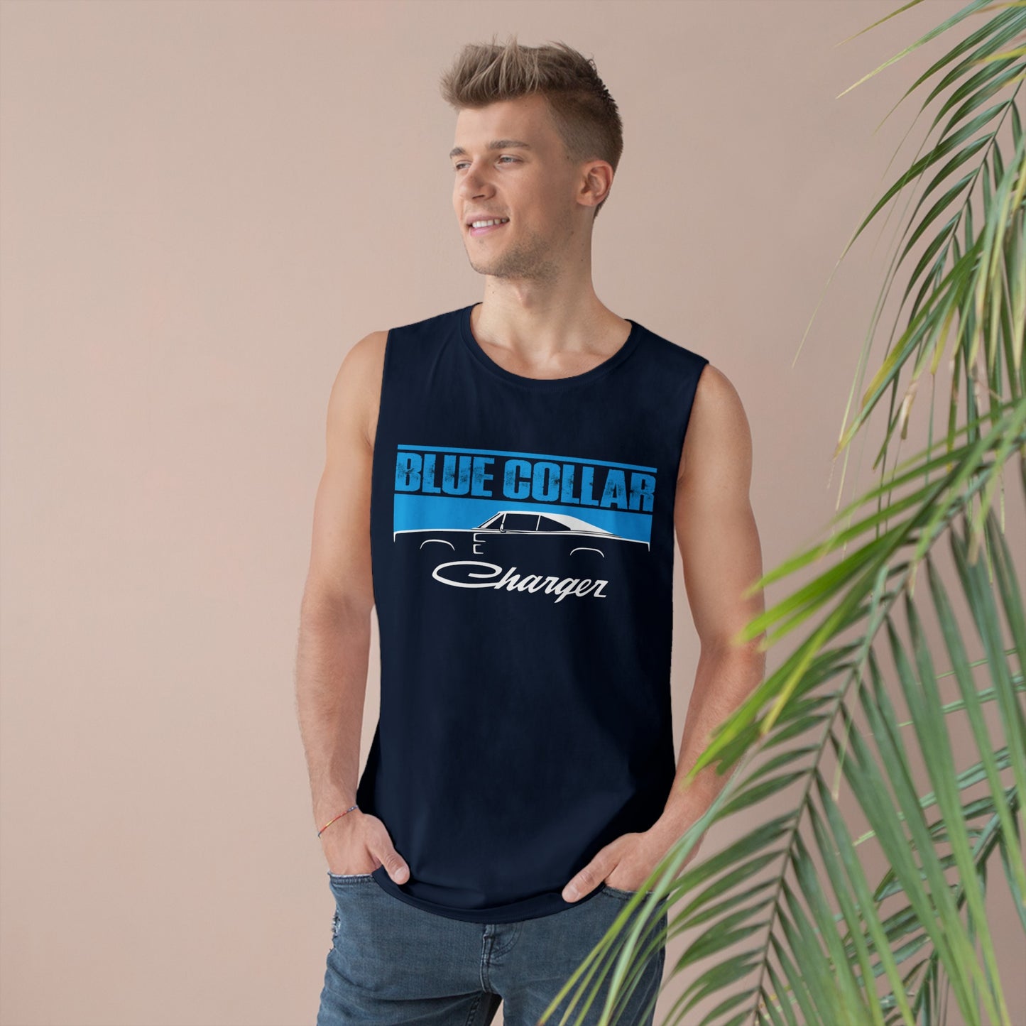 Blue Collar Charger Unisex Sleeveless Tee