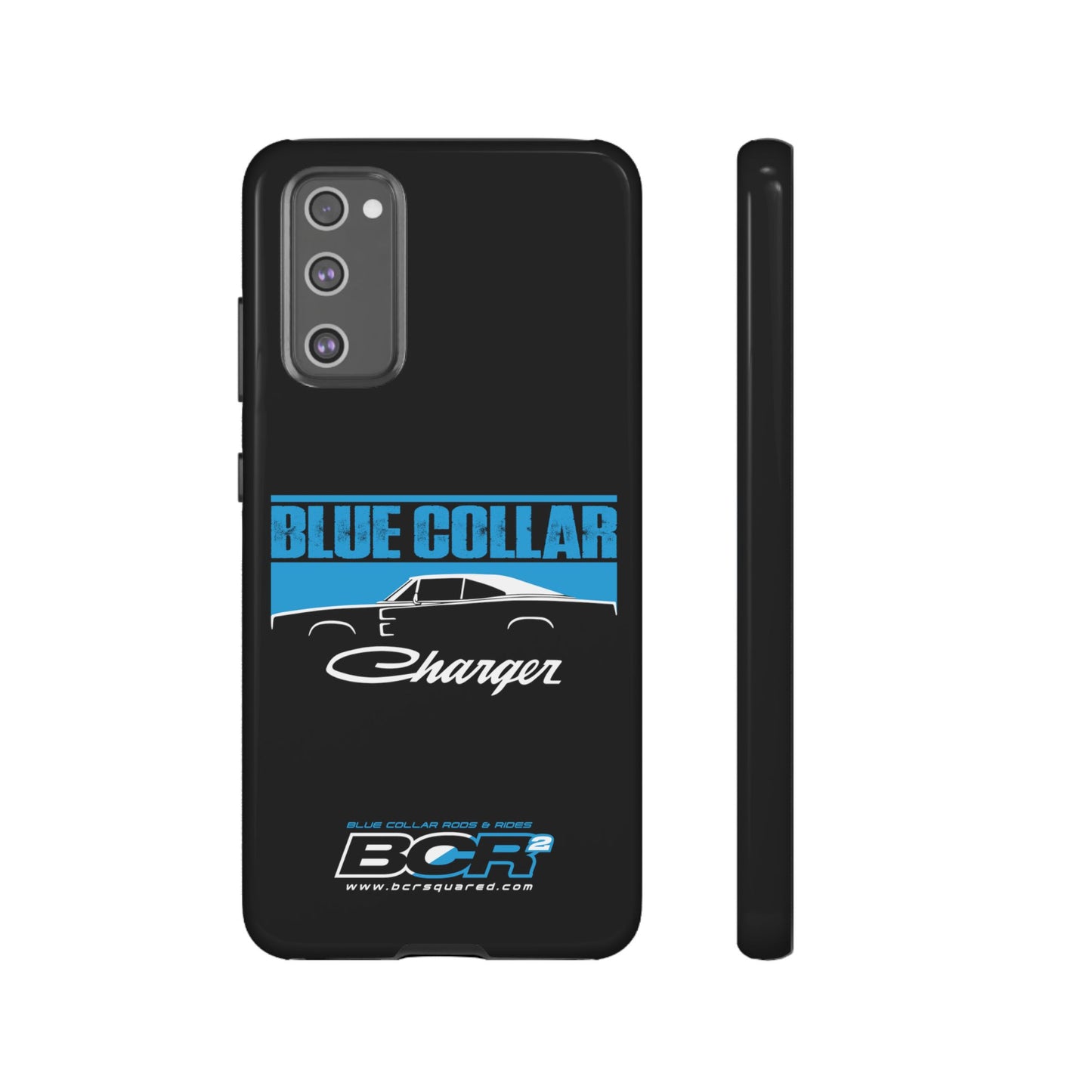 Blue Collar Charger Black Phone Cases