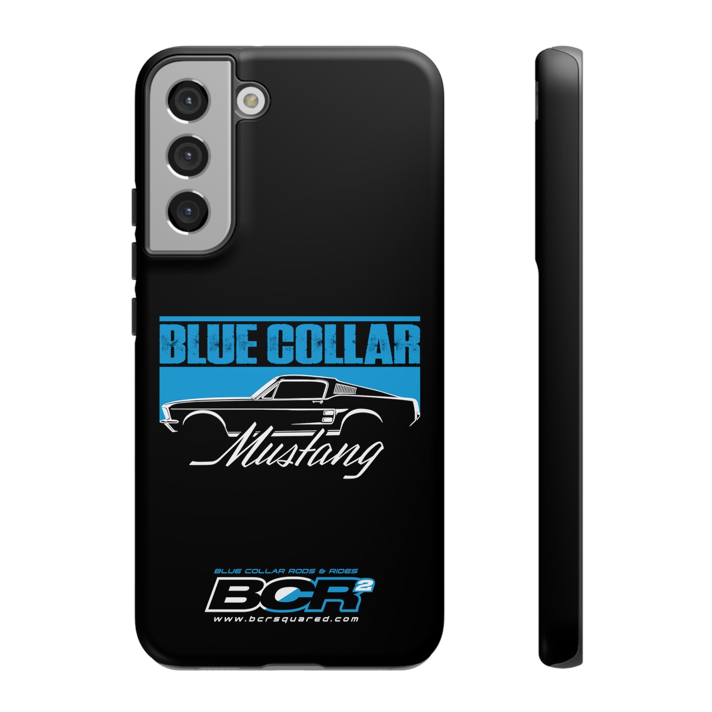 Blue Collar Mustang Black Phone Case