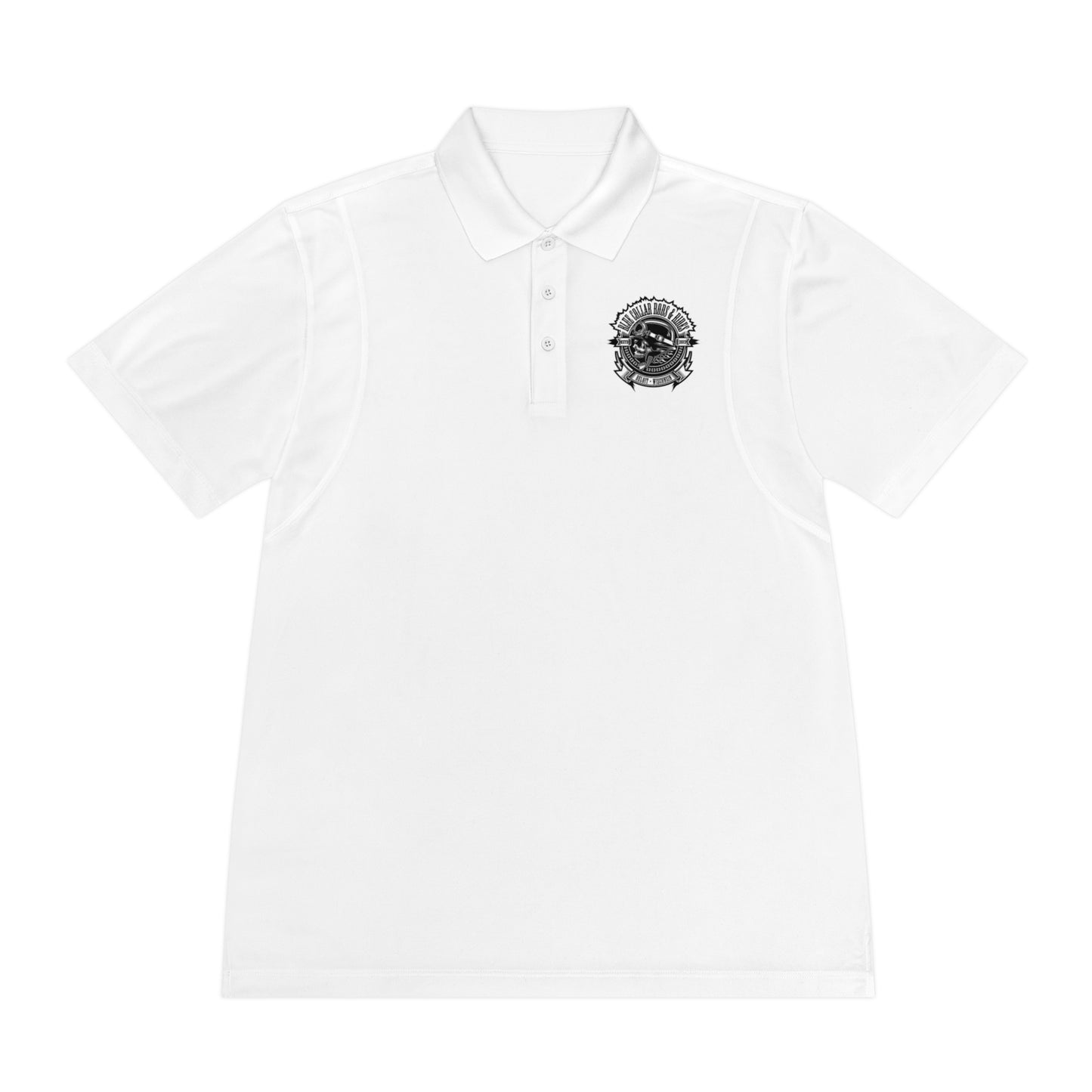 Blue Collar Skull 1 Polo Shirt