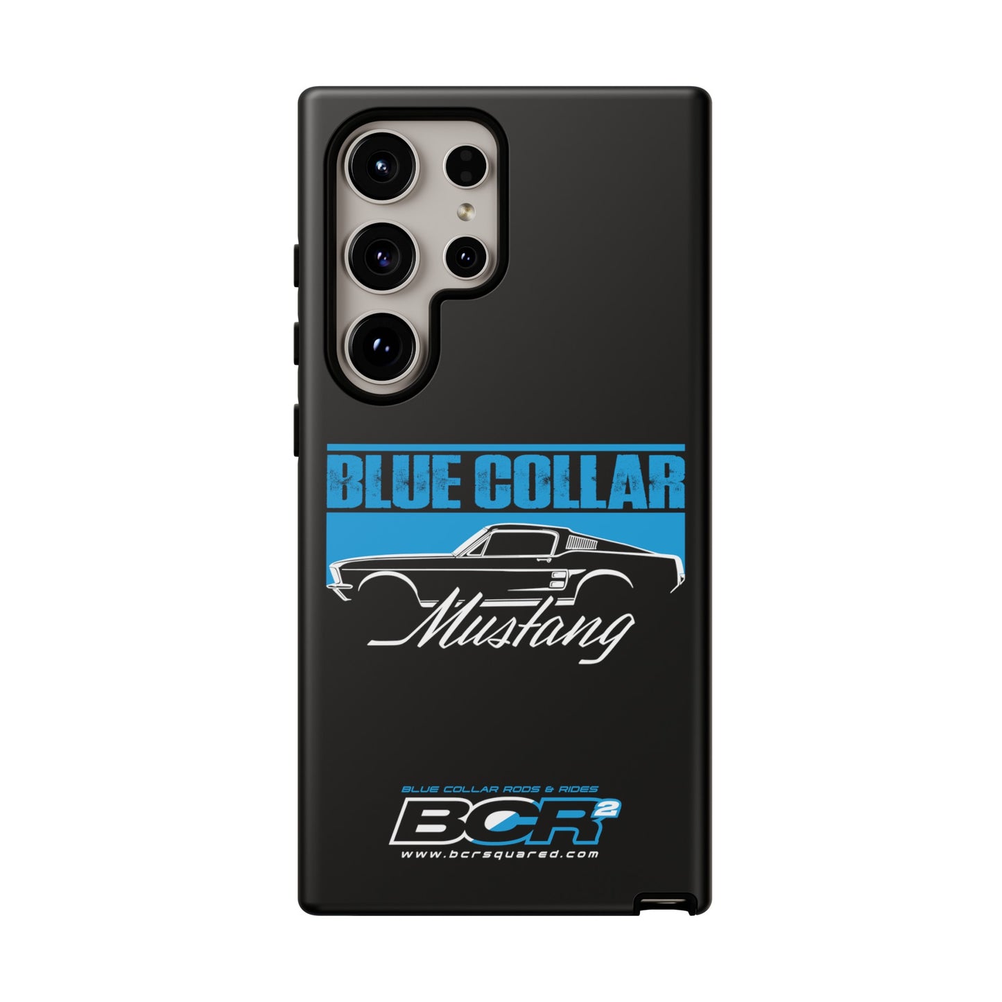 Blue Collar Mustang Black Phone Case