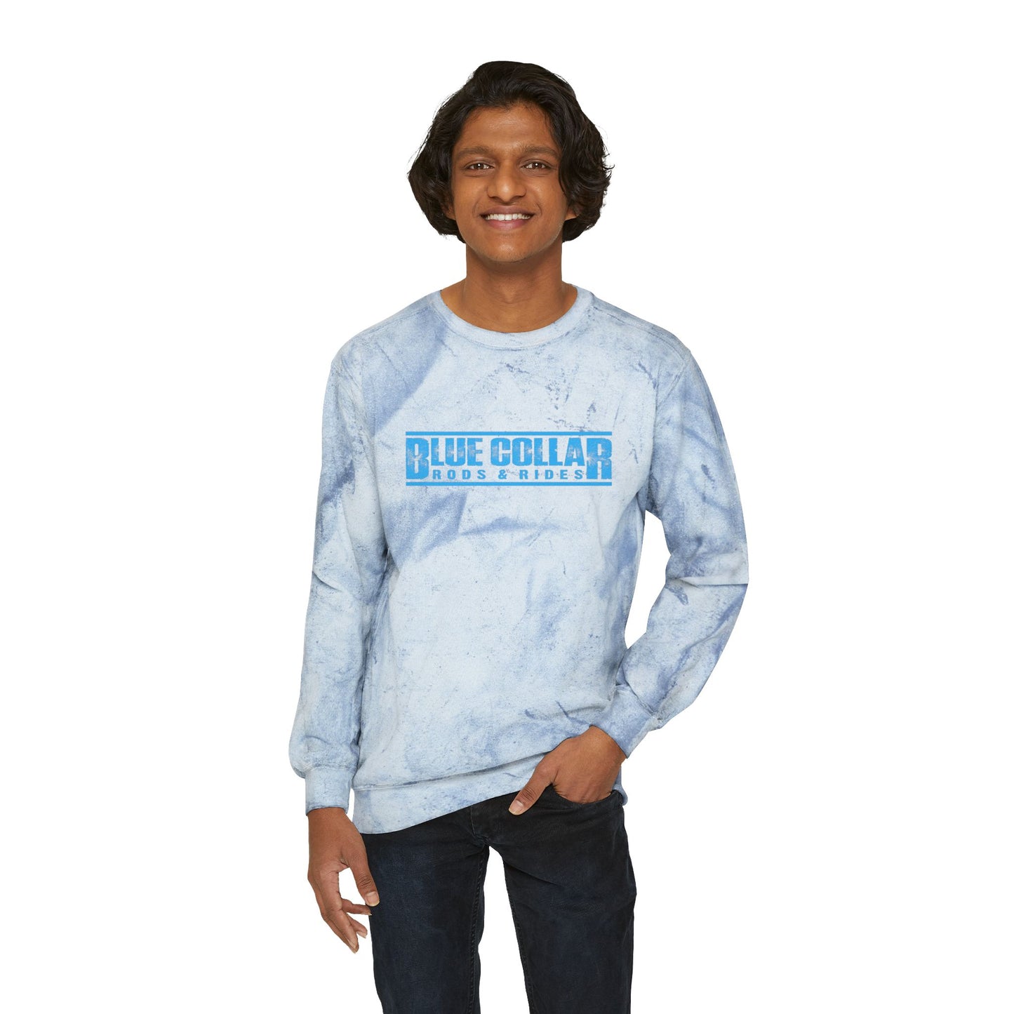 Blue Collar Block Logo Color Blast Sweatshirt