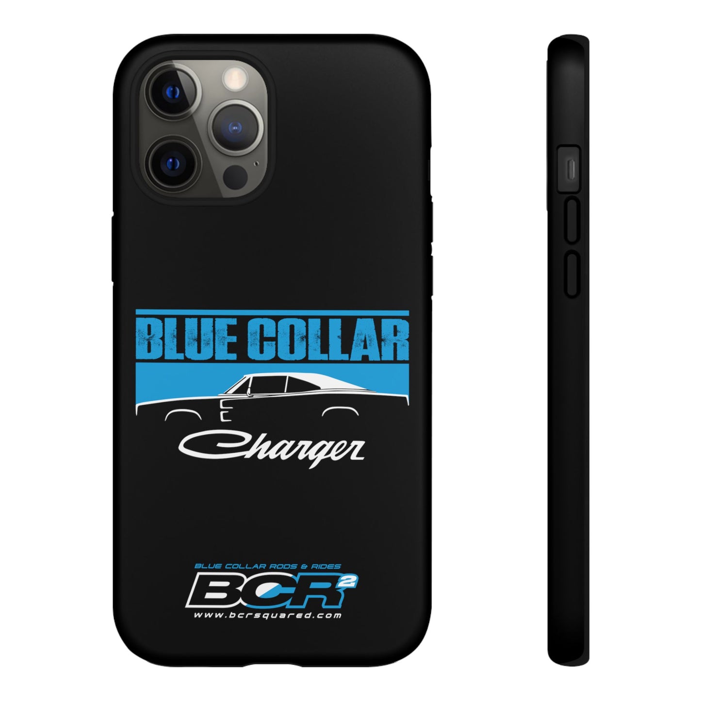 Blue Collar Charger Black Phone Cases