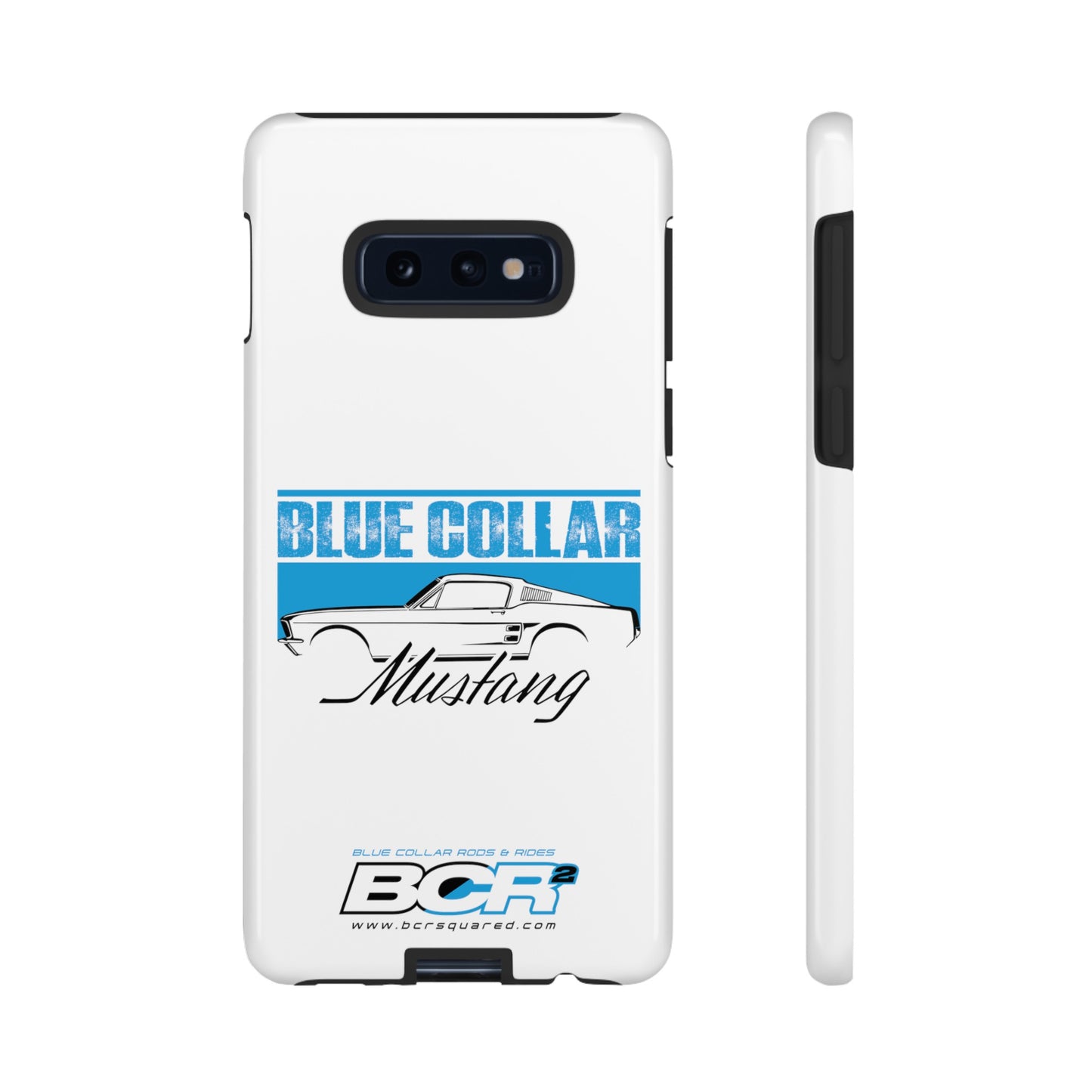 Blue Collar Mustang White Phone Case