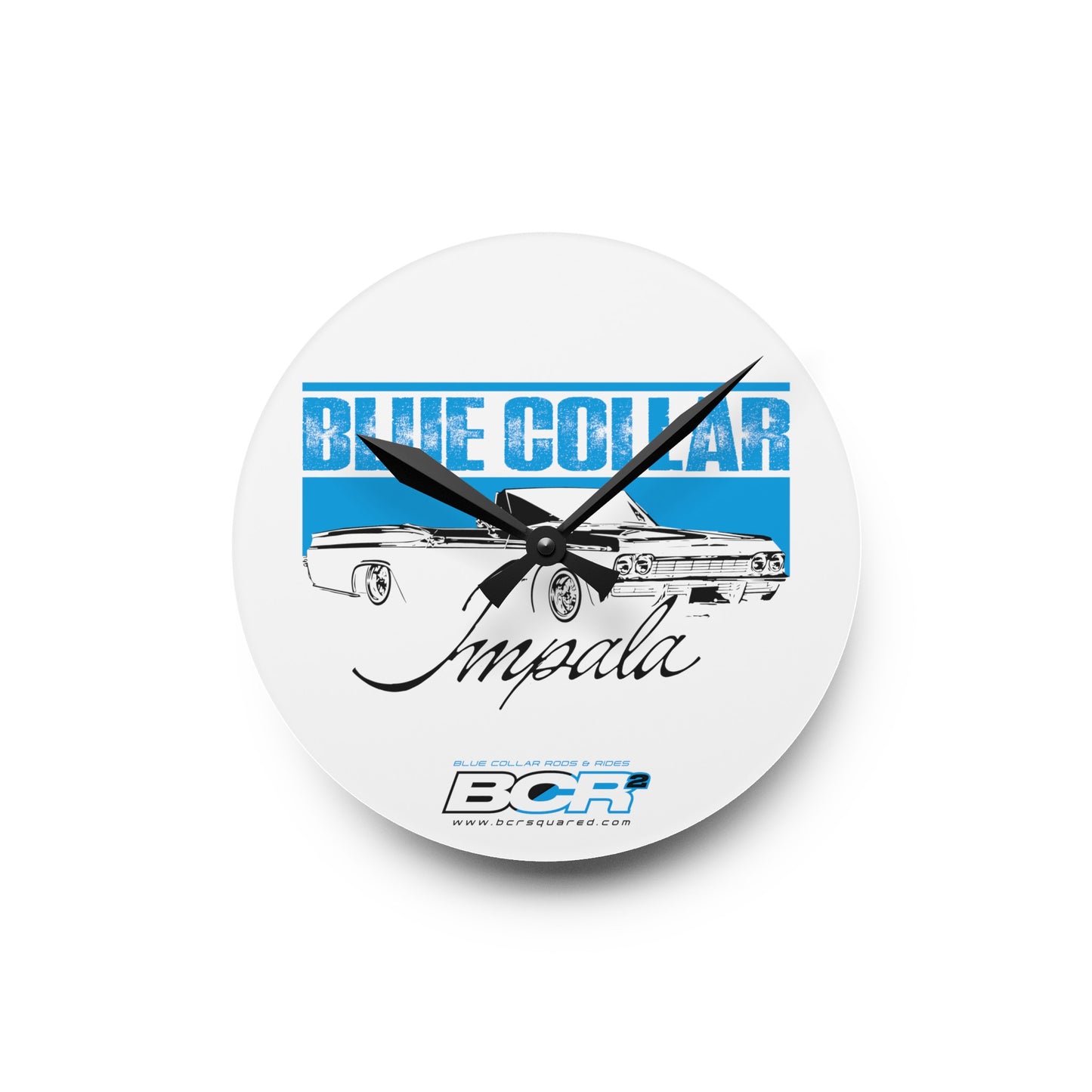 Blue Collar Impala Wall Clock