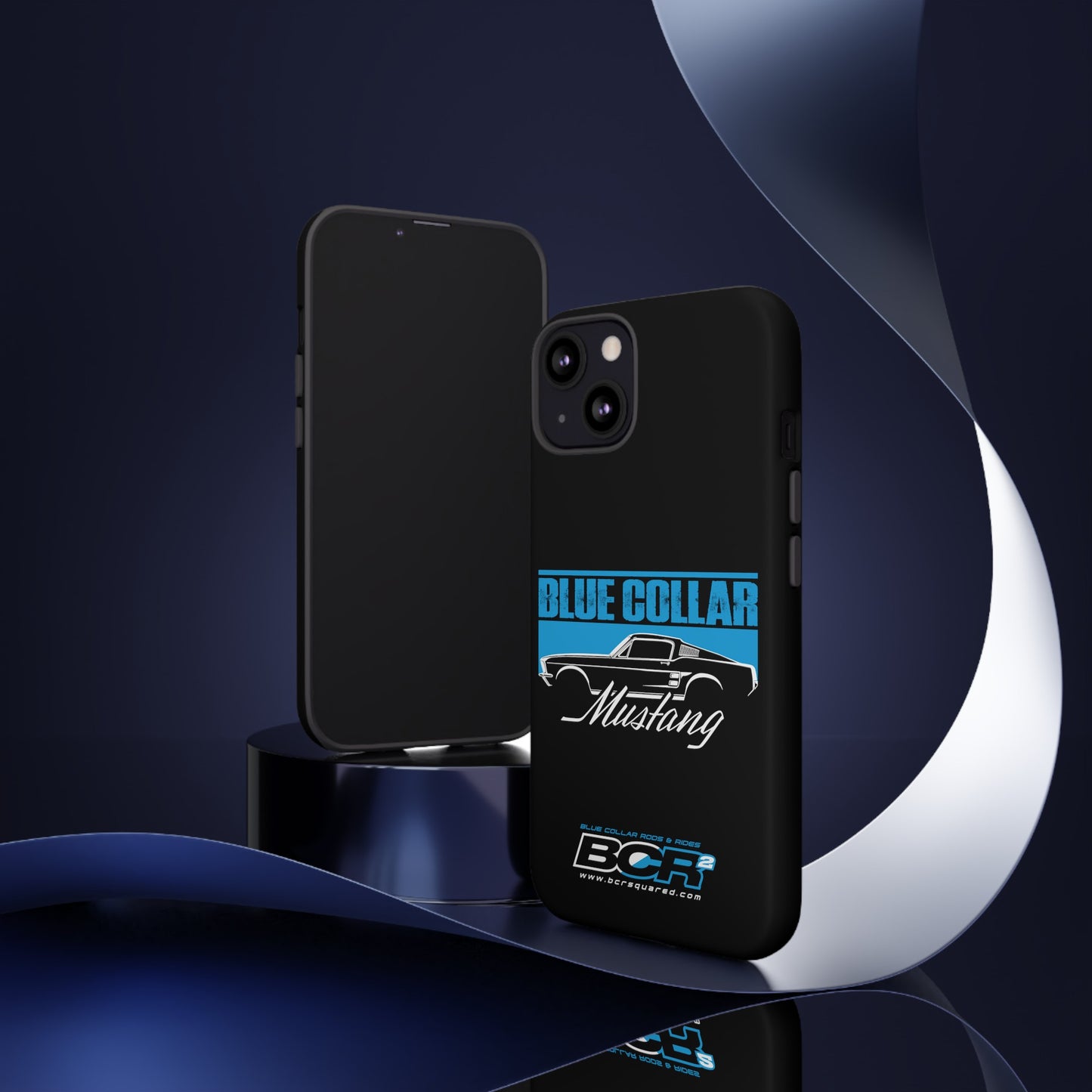 Blue Collar Mustang Black Phone Case