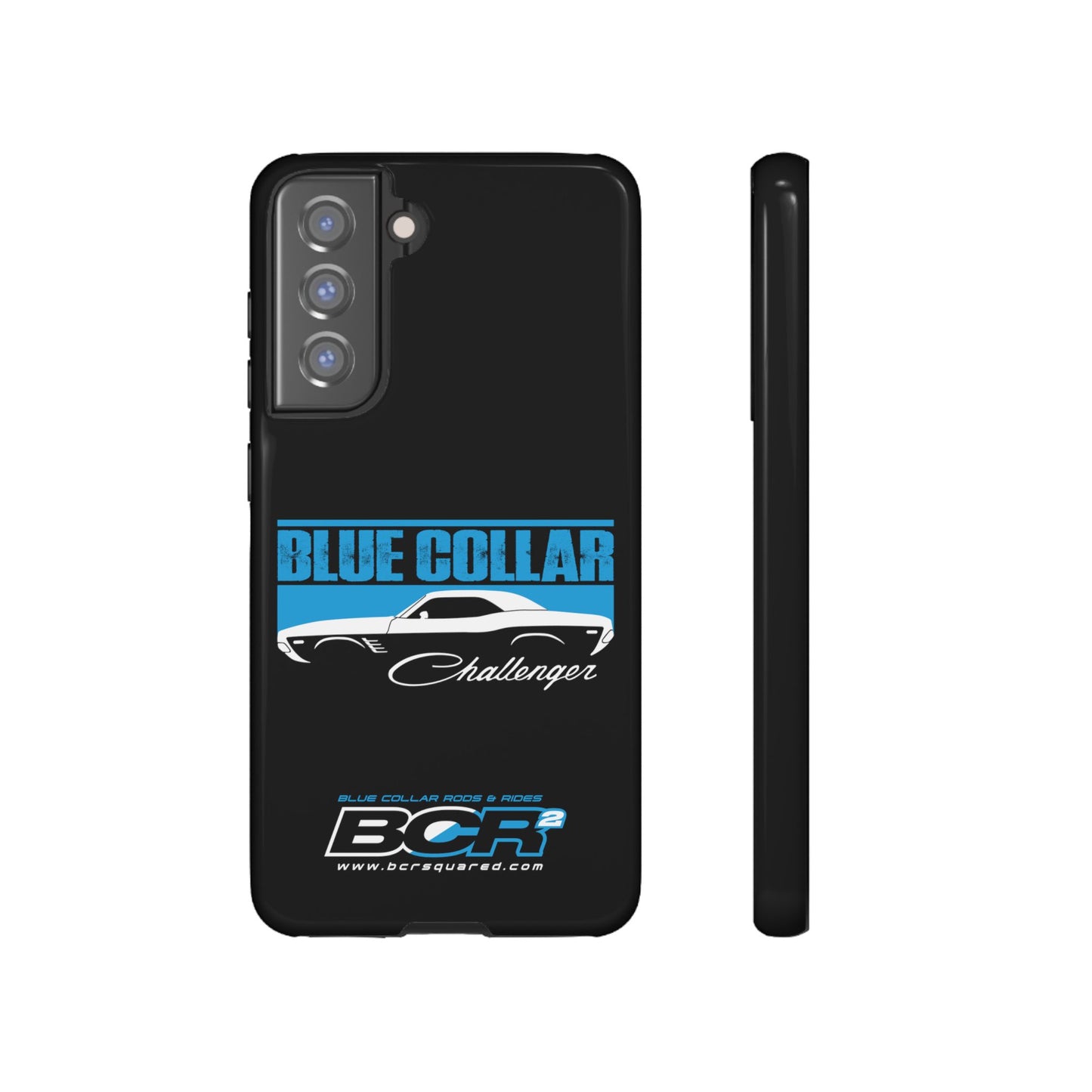 Blue Collar Challenger Black Phone Cases