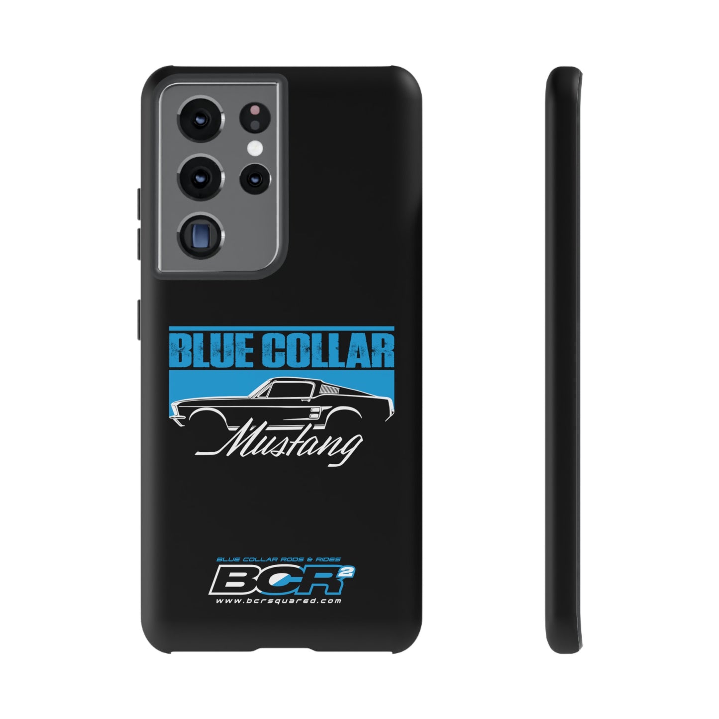 Blue Collar Mustang Black Phone Case