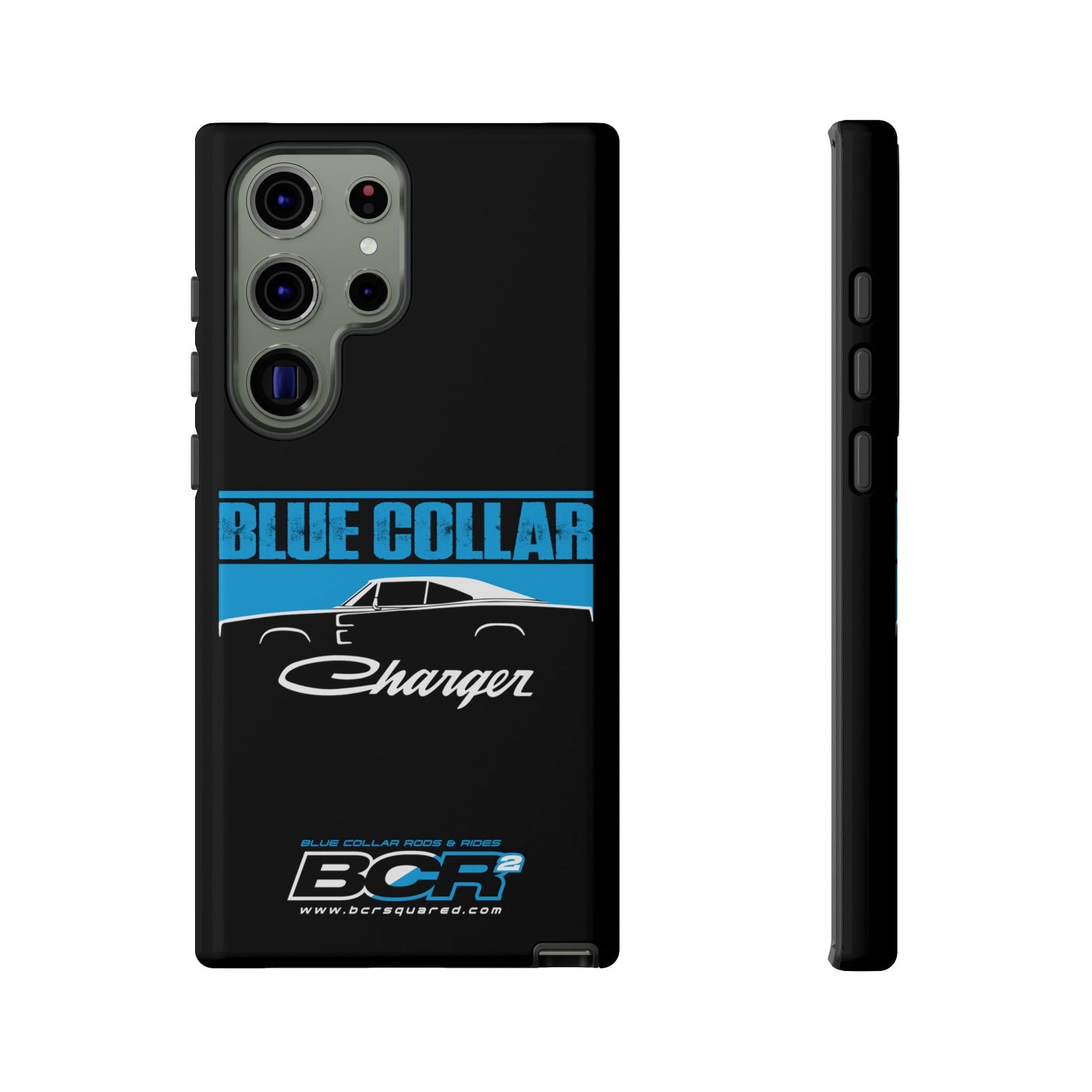 Blue Collar Charger Black Phone Cases