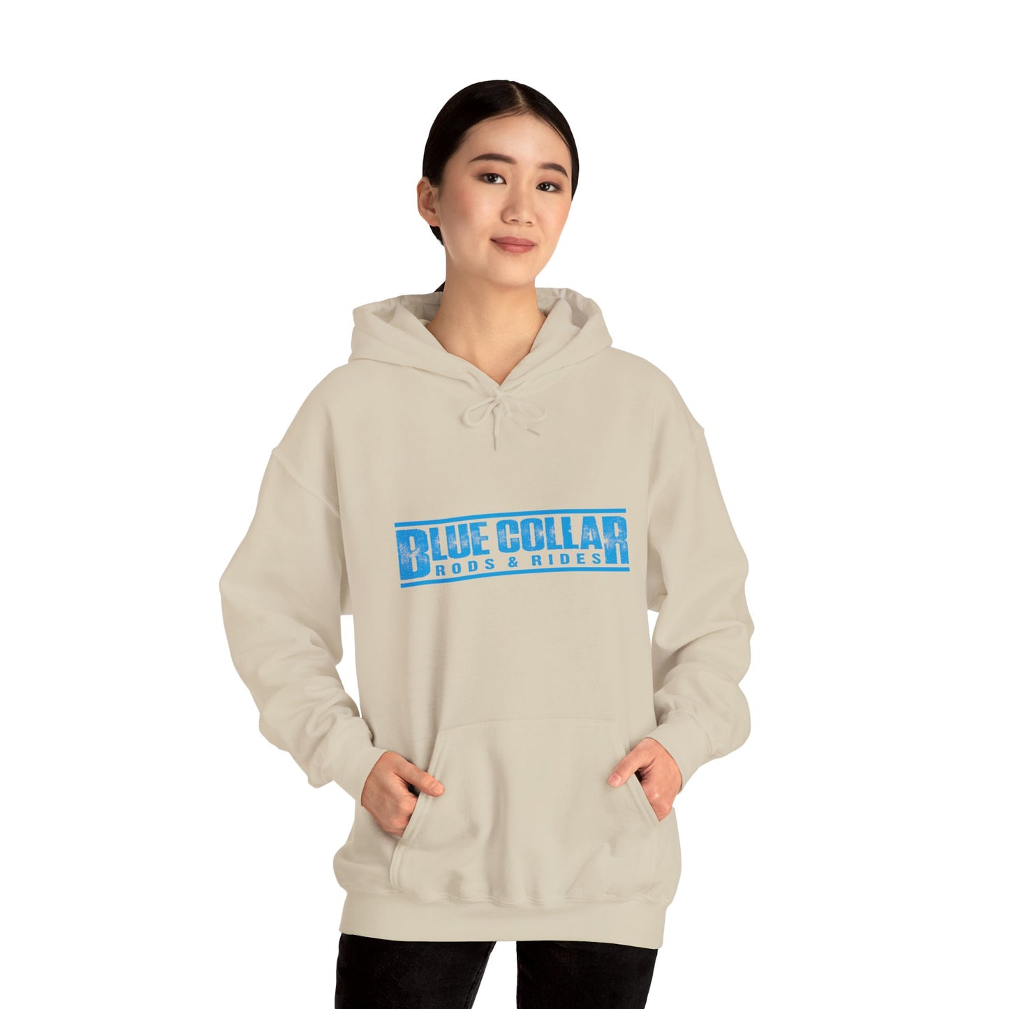 Blue Collar Block Logo Hoodie