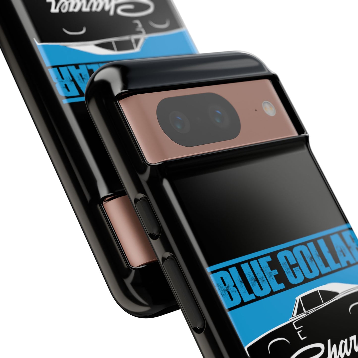 Blue Collar Charger Black Phone Cases