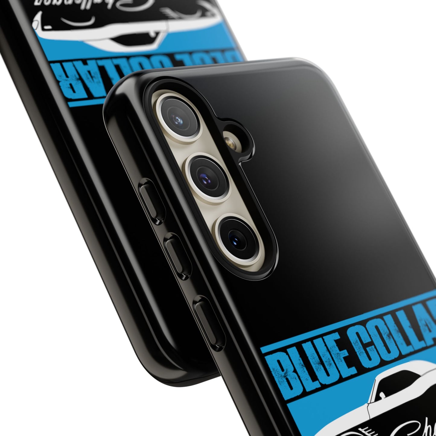 Blue Collar Challenger Black Phone Cases