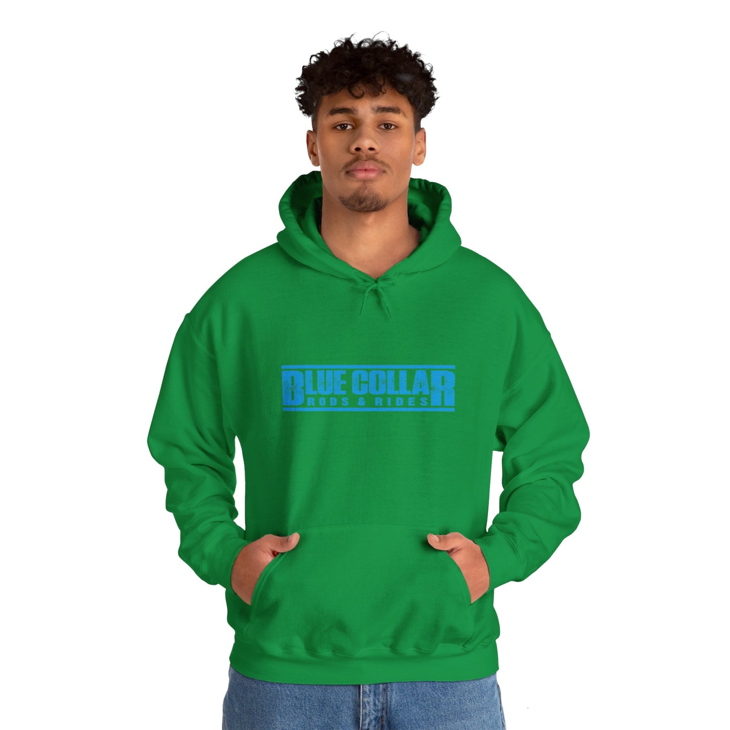 Blue Collar Block Logo Hoodie