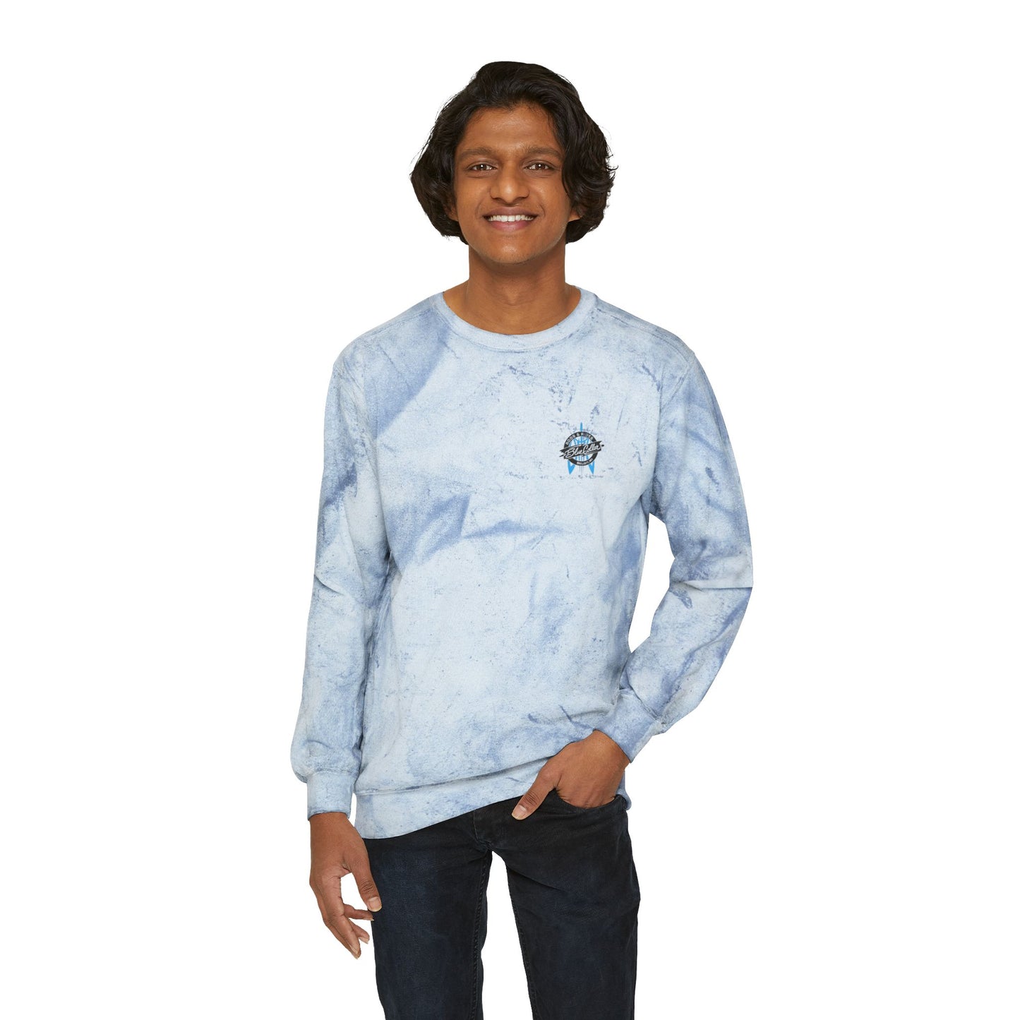 Blue Collar Pinstripe Color Blast Sweatshirt