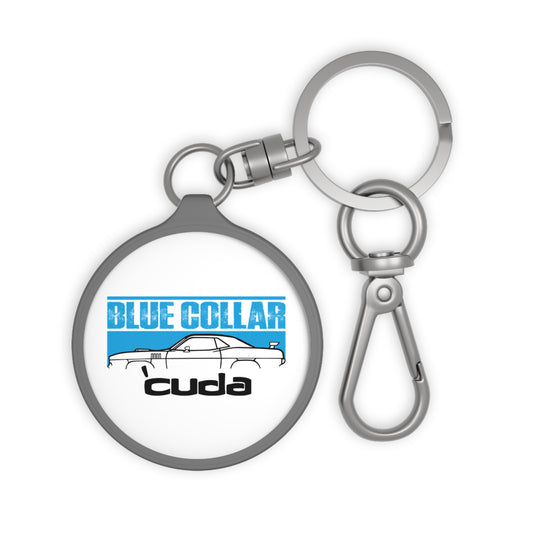 Blue Collar Cuda Keychain