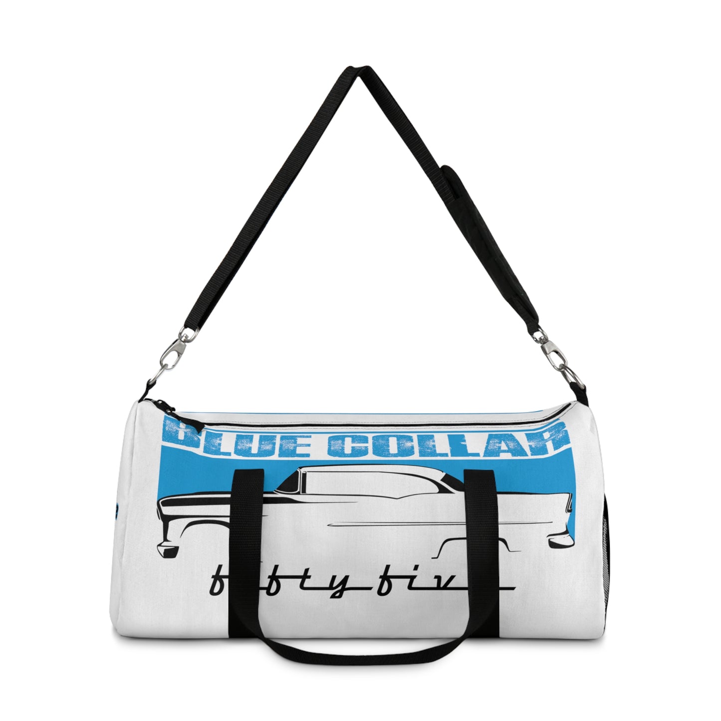 Blue Collar Fifty Five White Duffel Bag