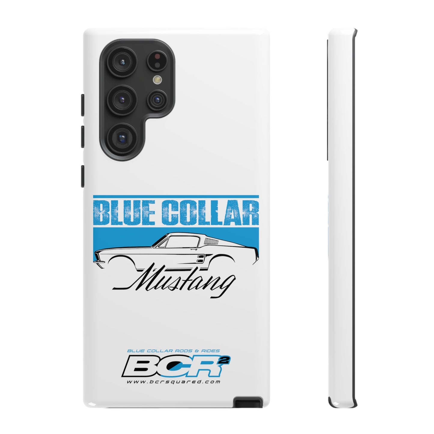 Blue Collar Mustang White Phone Case