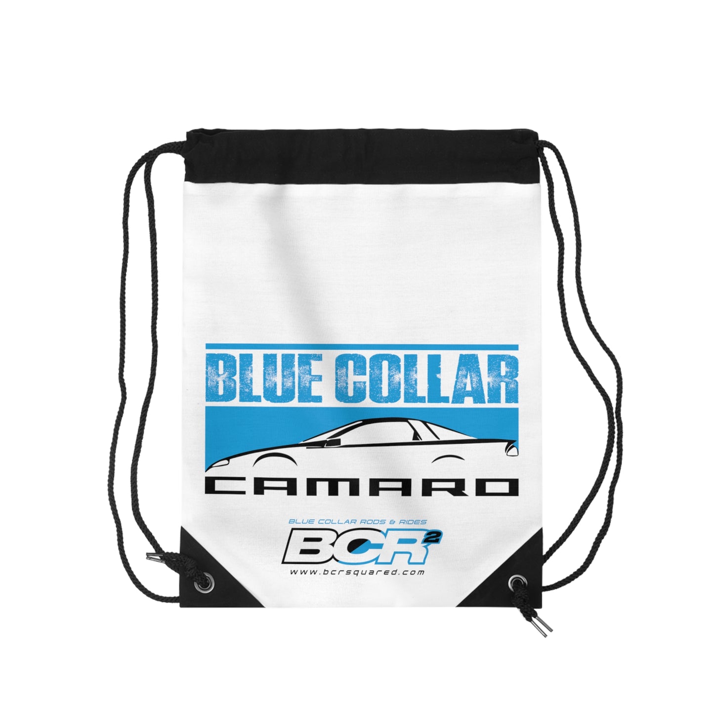 Blue Collar 4th Gen Camaro White Drawstring Bag