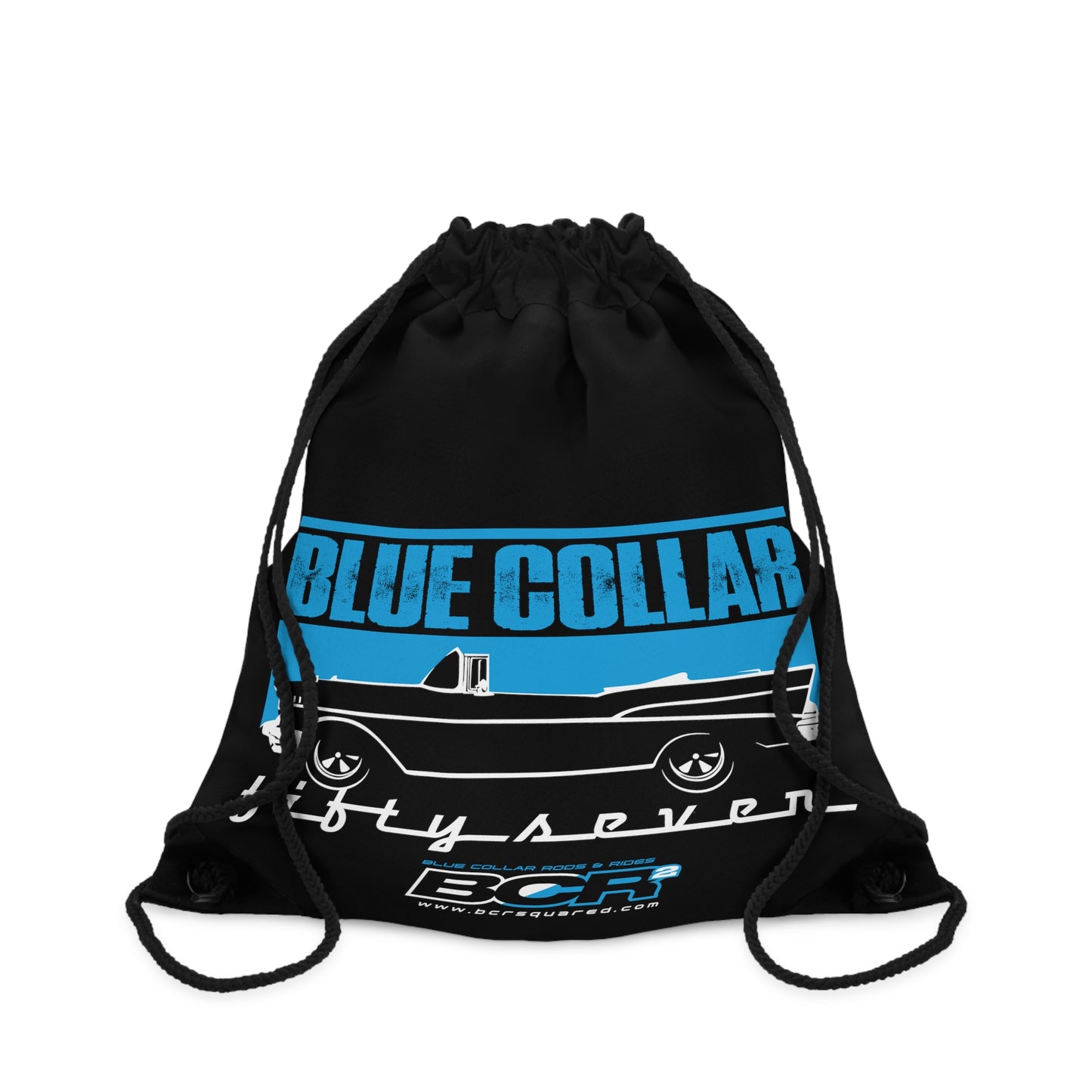 Blue Collar Fifty Seven Black Drawstring Bag