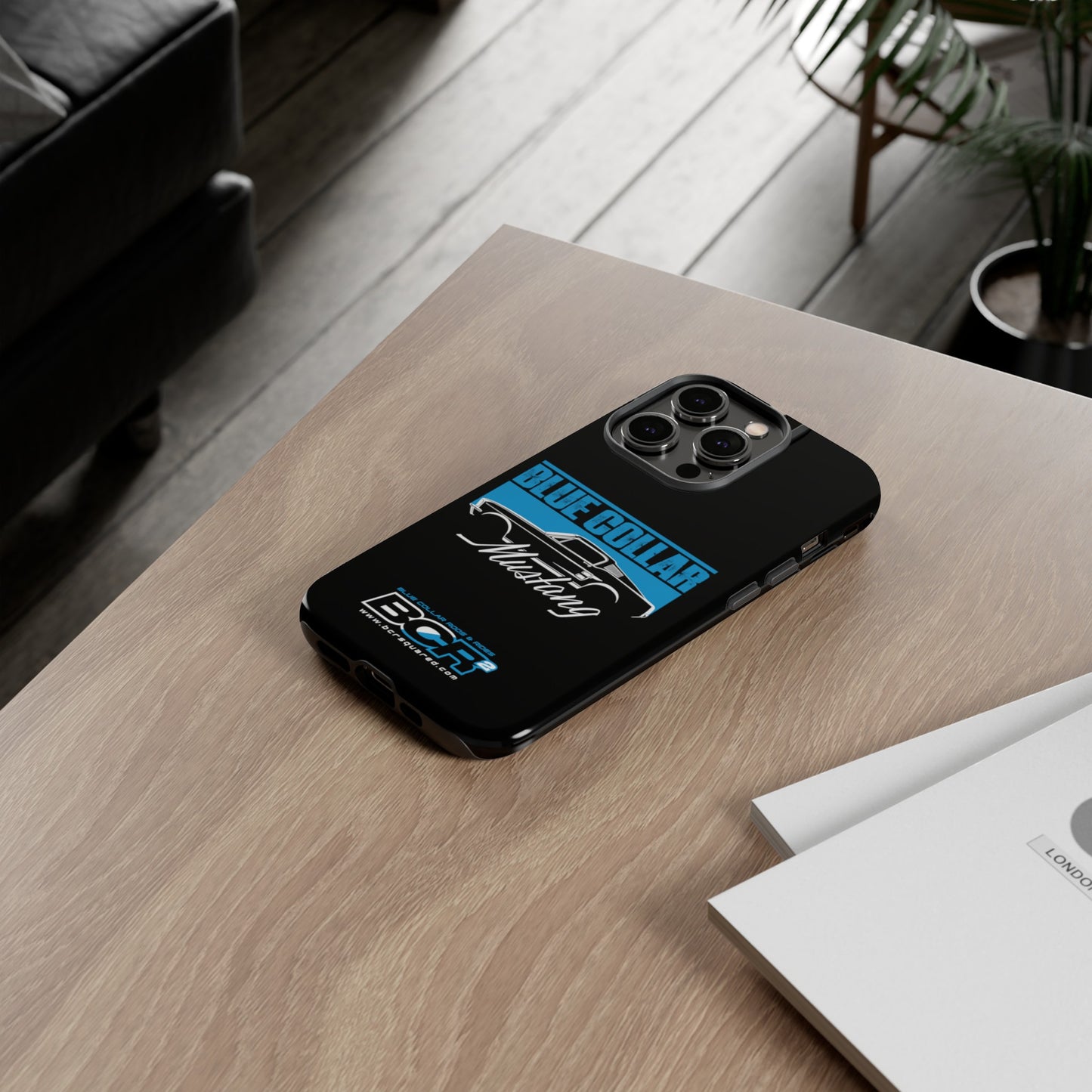 Blue Collar Mustang Black Phone Case