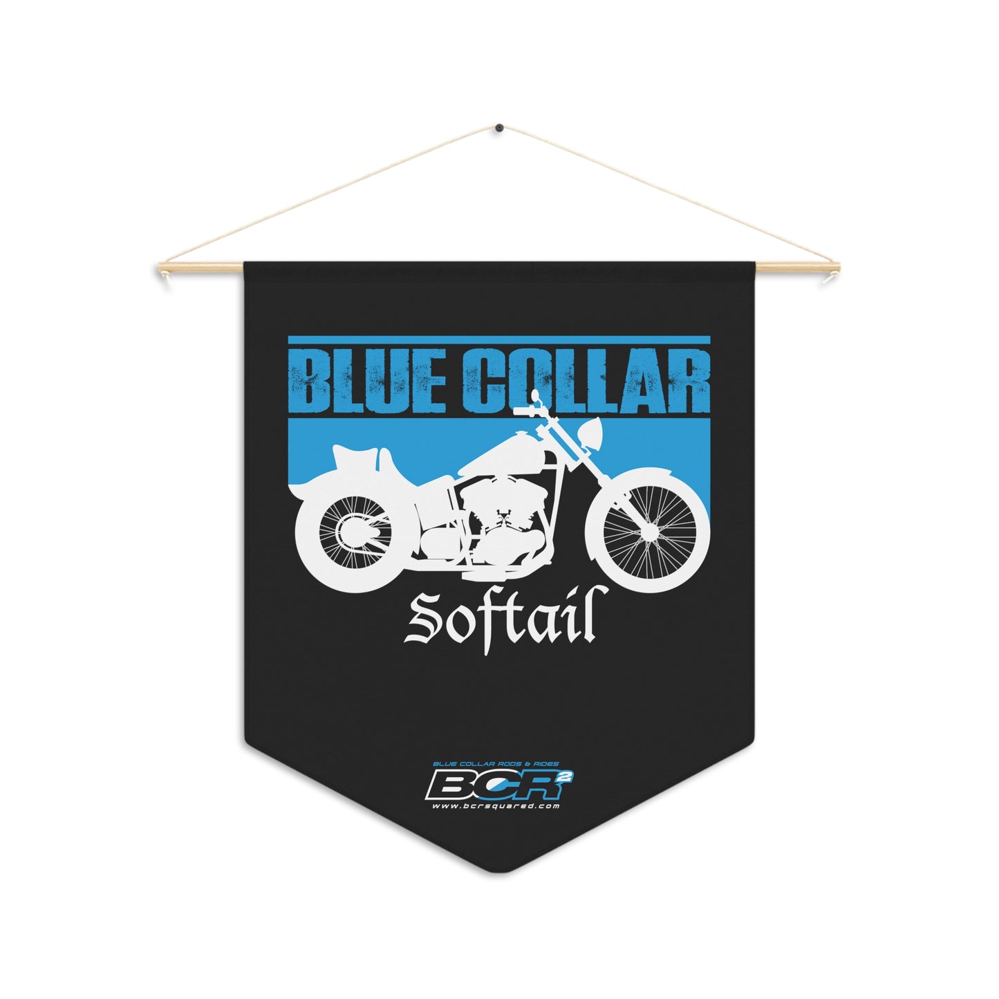 Blue Collar Softail Pennant Banner