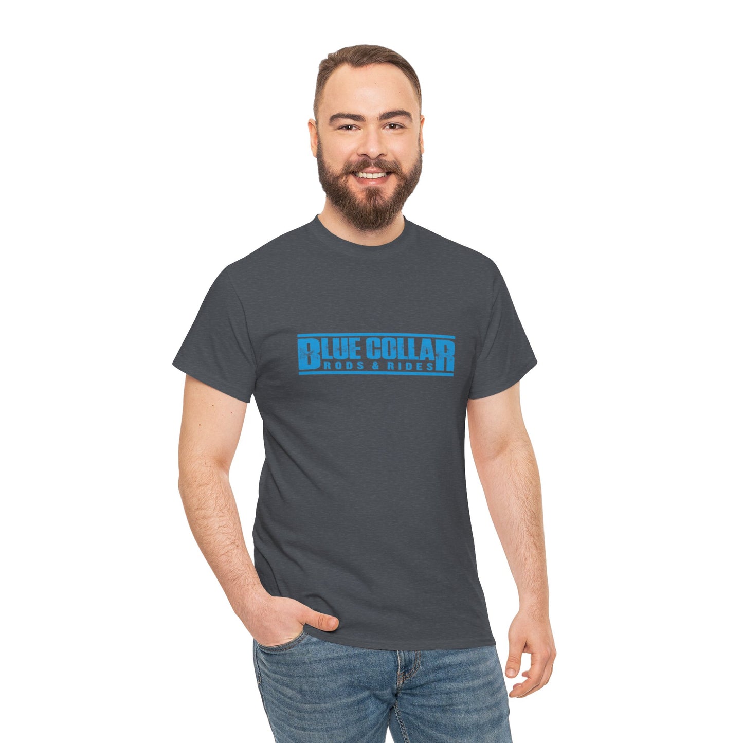 Blue Collar Block Logo Tee