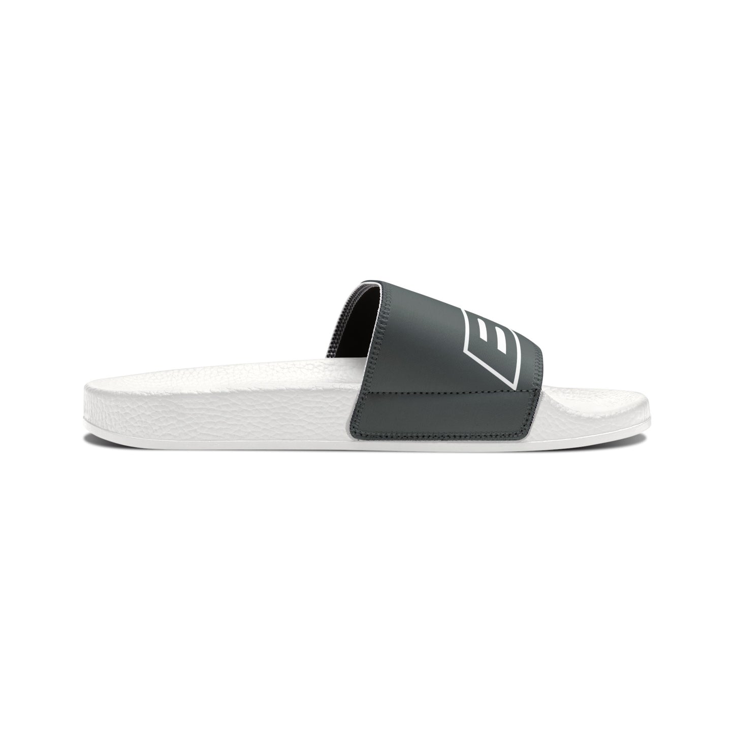 BCR Squared Gray Slide Sandals