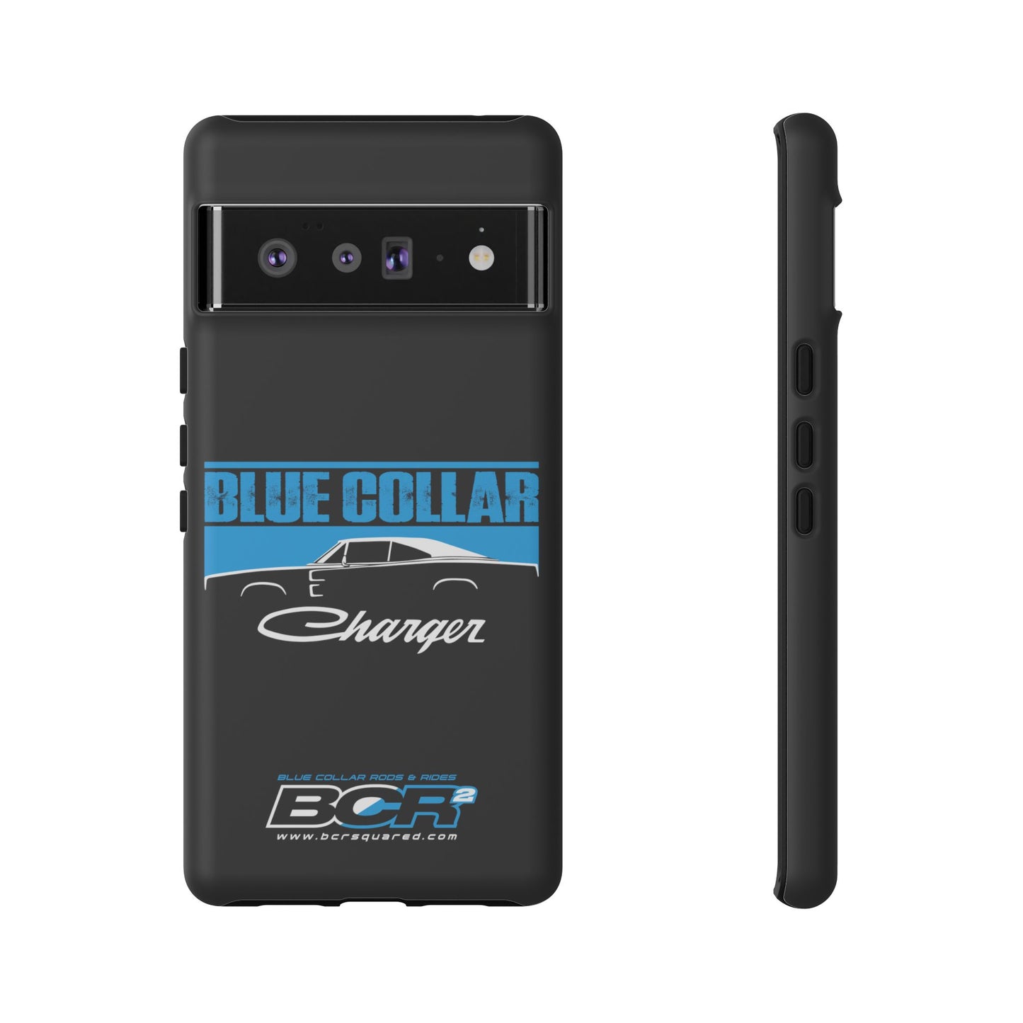 Blue Collar Charger Black Phone Cases