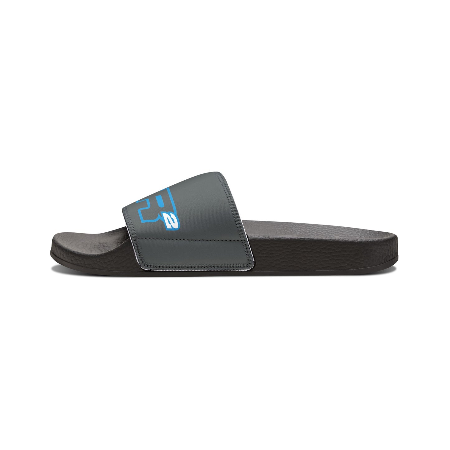 BCR Squared Gray Slide Sandals