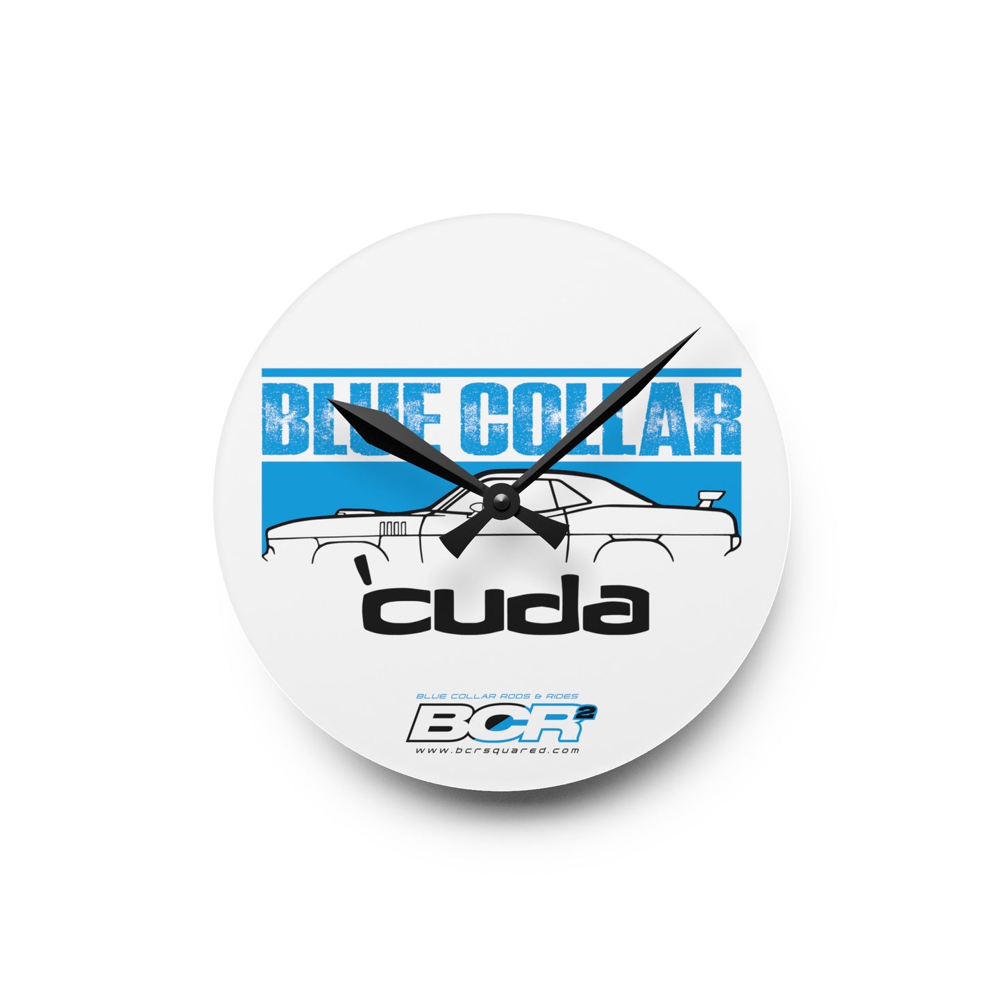 Blue Collar 'Cuda Wall Clock