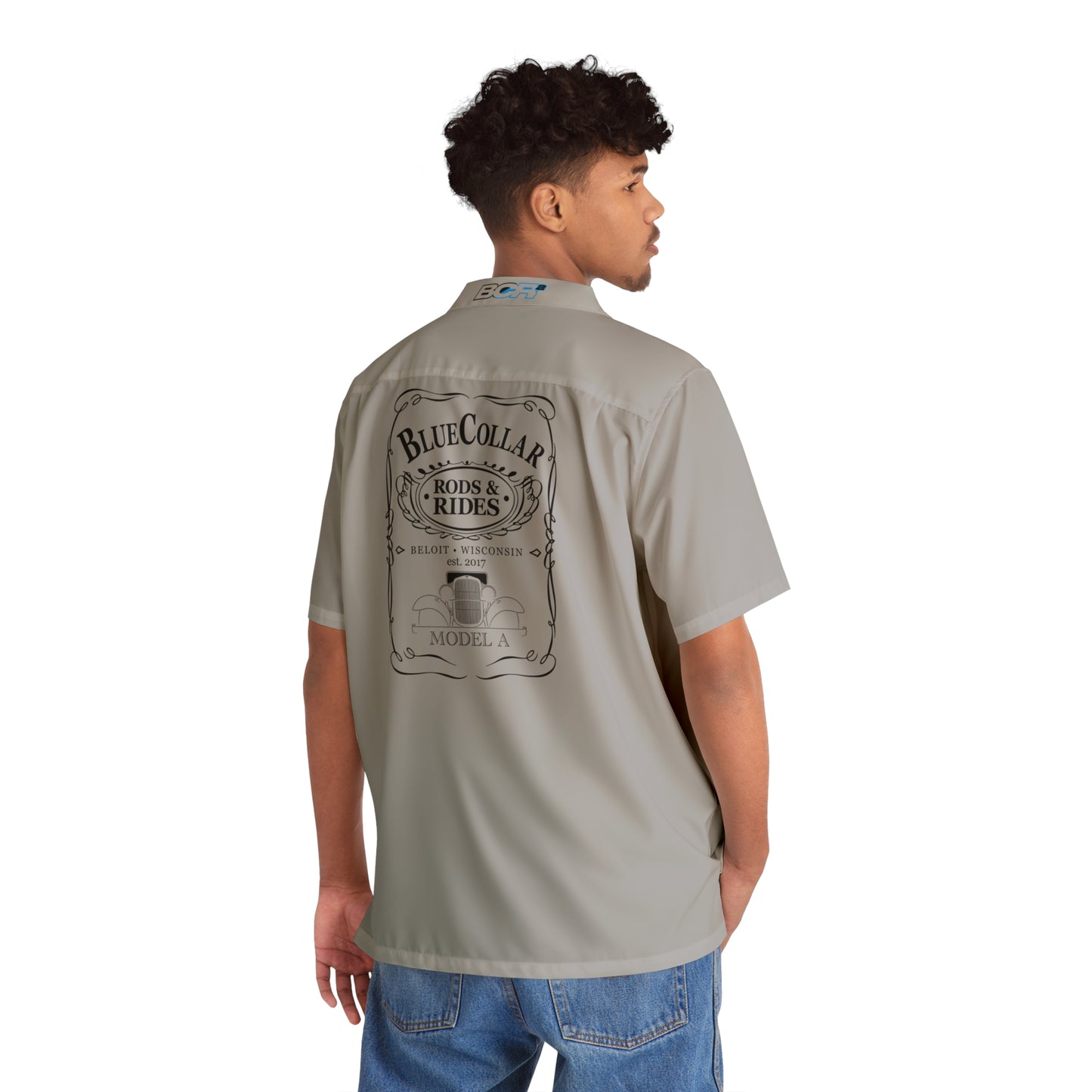 BC JD Model A Gray Hawaiian Shirt