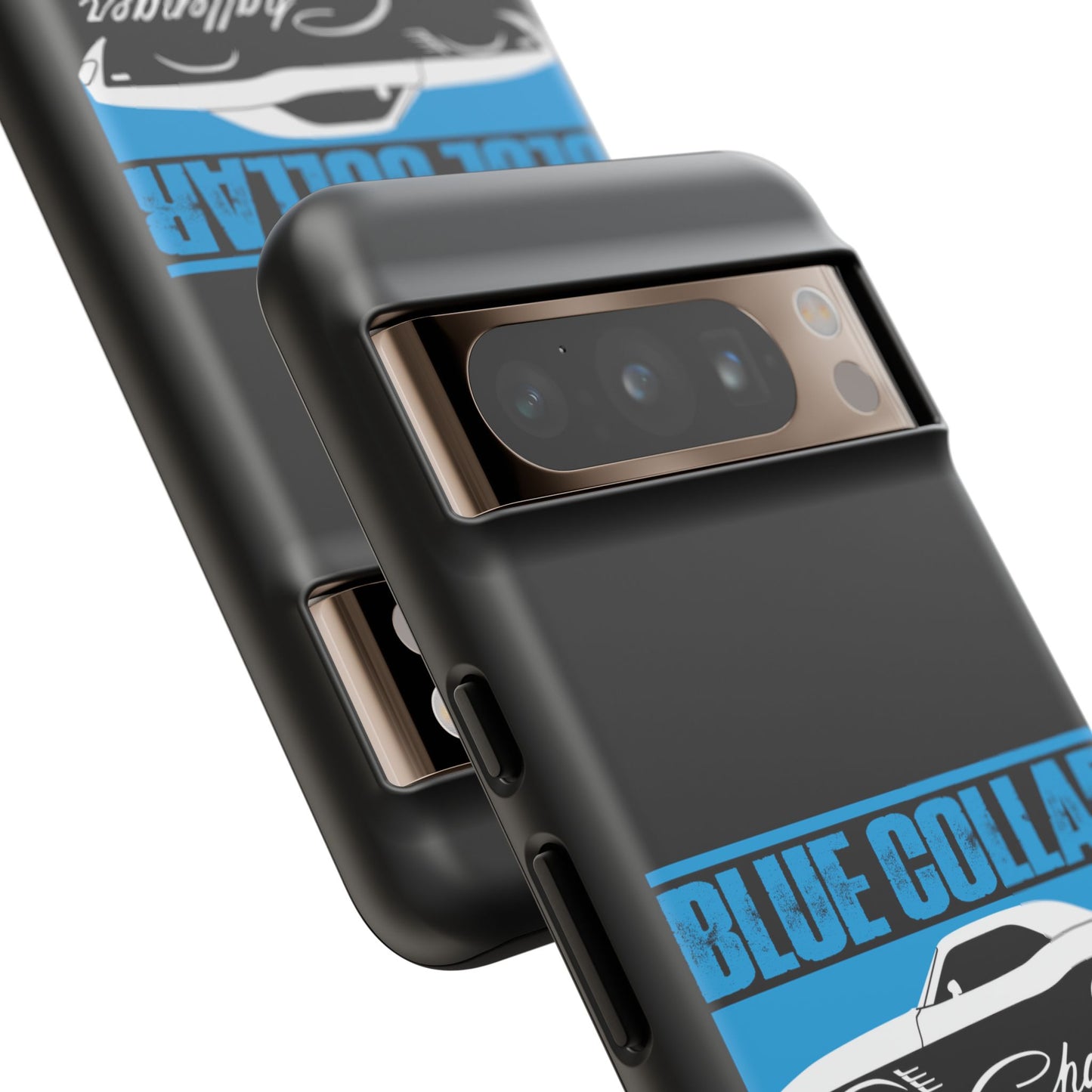 Blue Collar Challenger Black Phone Cases