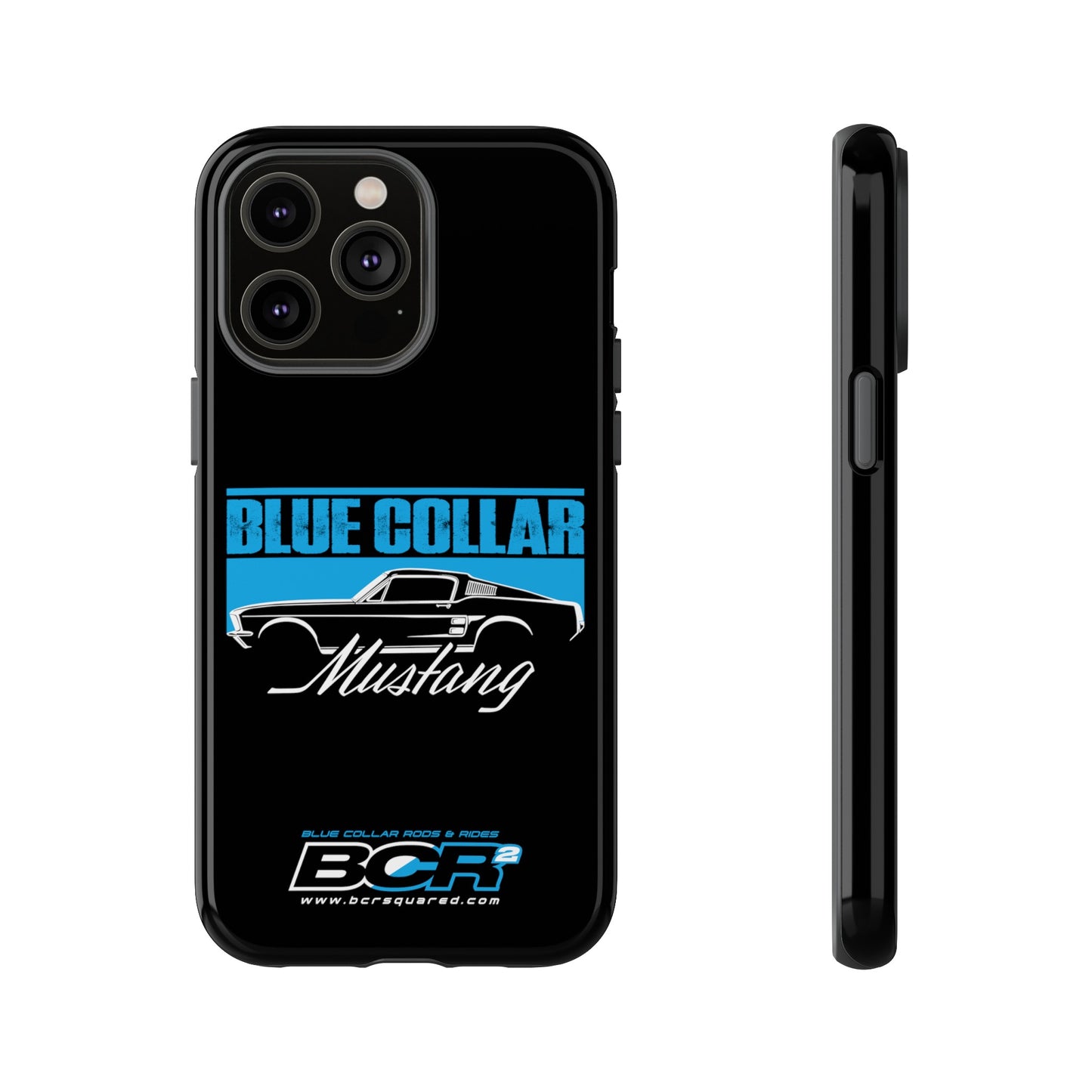 Blue Collar Mustang Black Phone Case