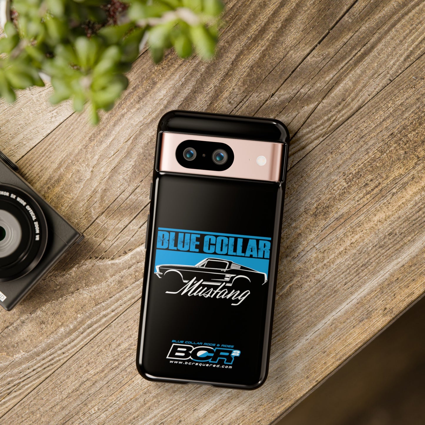 Blue Collar Mustang Black Phone Case