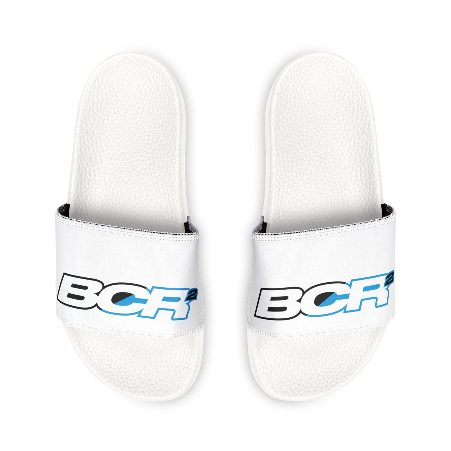 BCR Squared White Slide Sandals