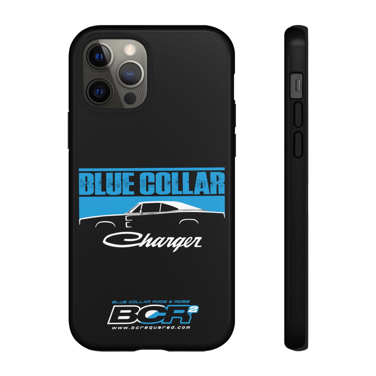 Blue Collar Charger Black Phone Cases