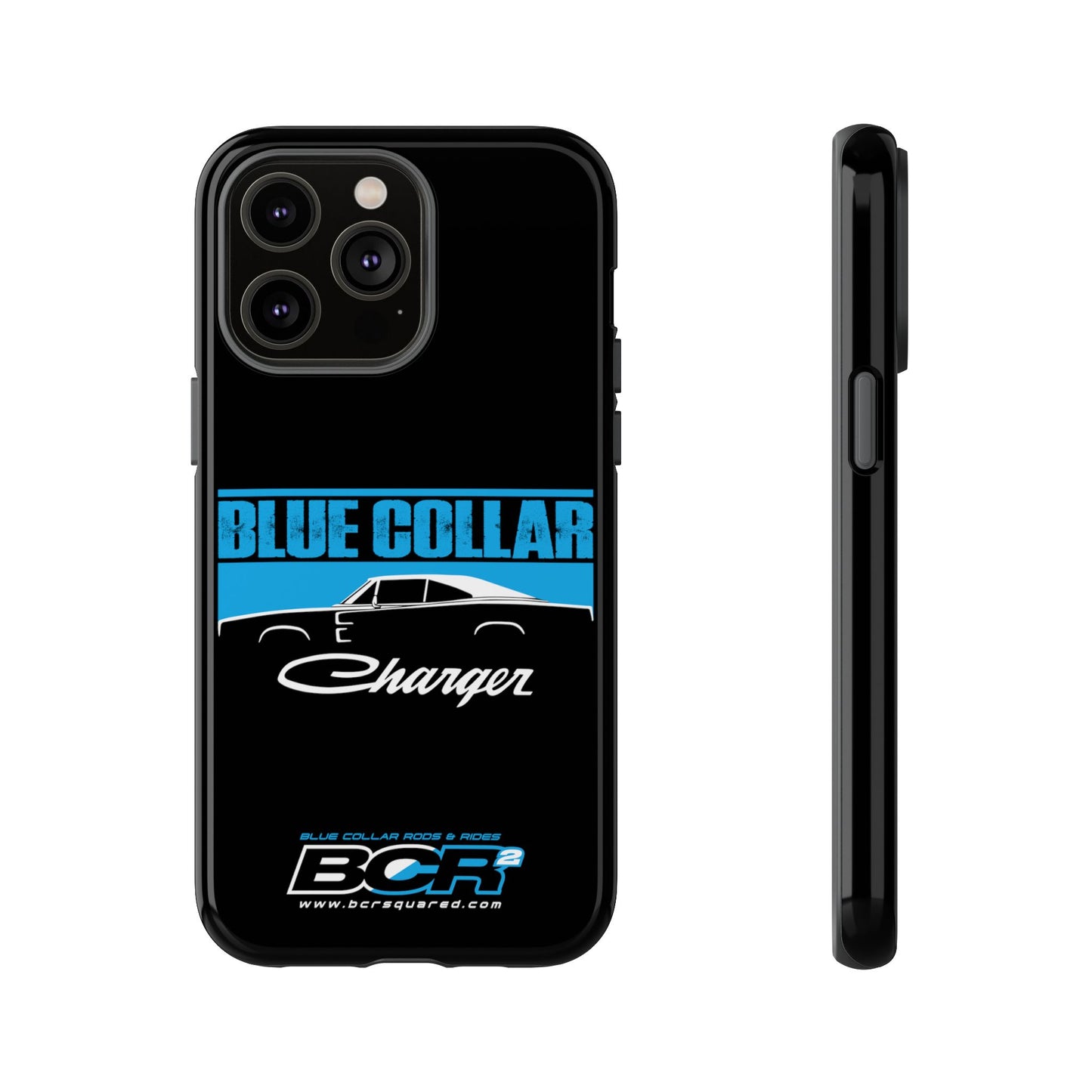 Blue Collar Charger Black Phone Cases