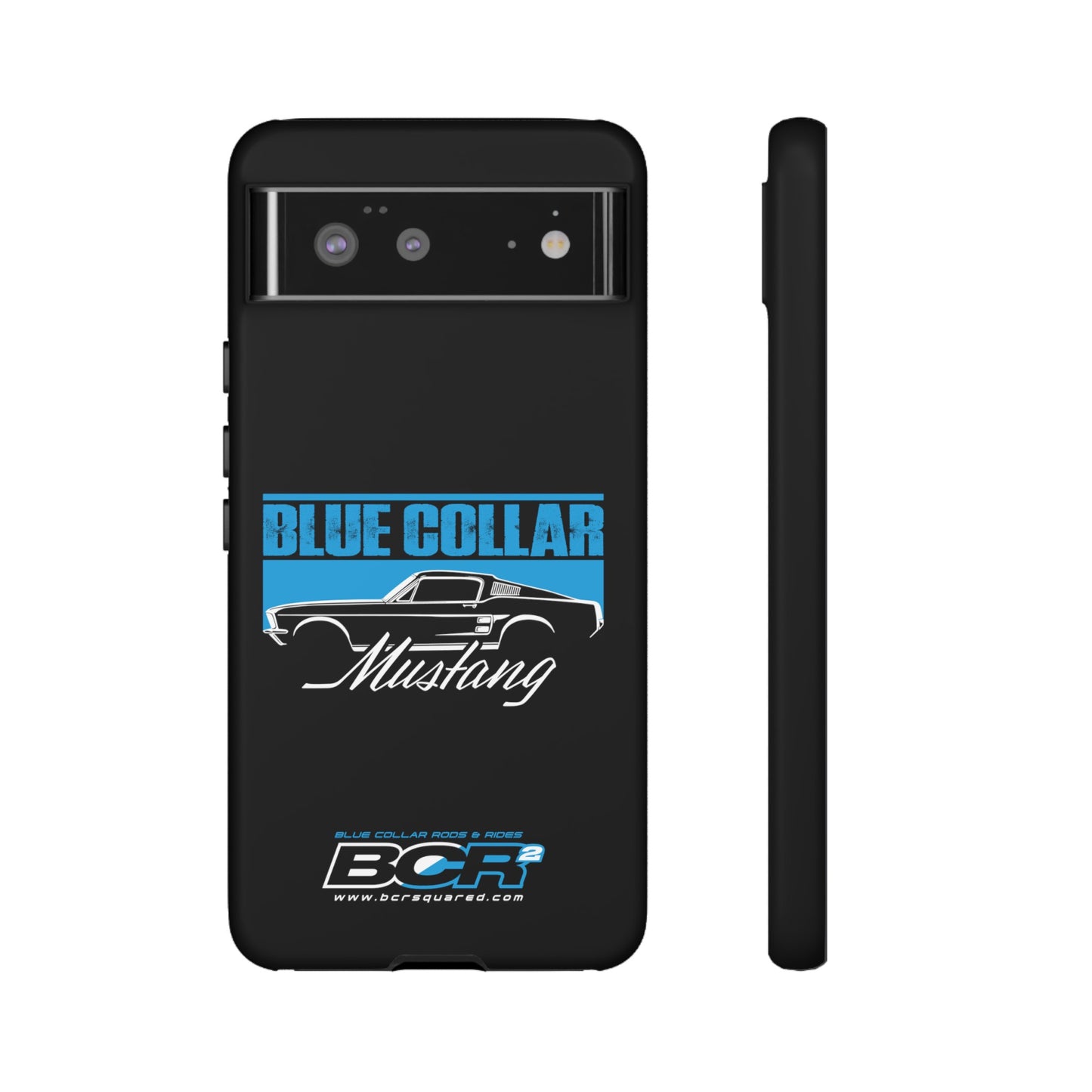 Blue Collar Mustang Black Phone Case