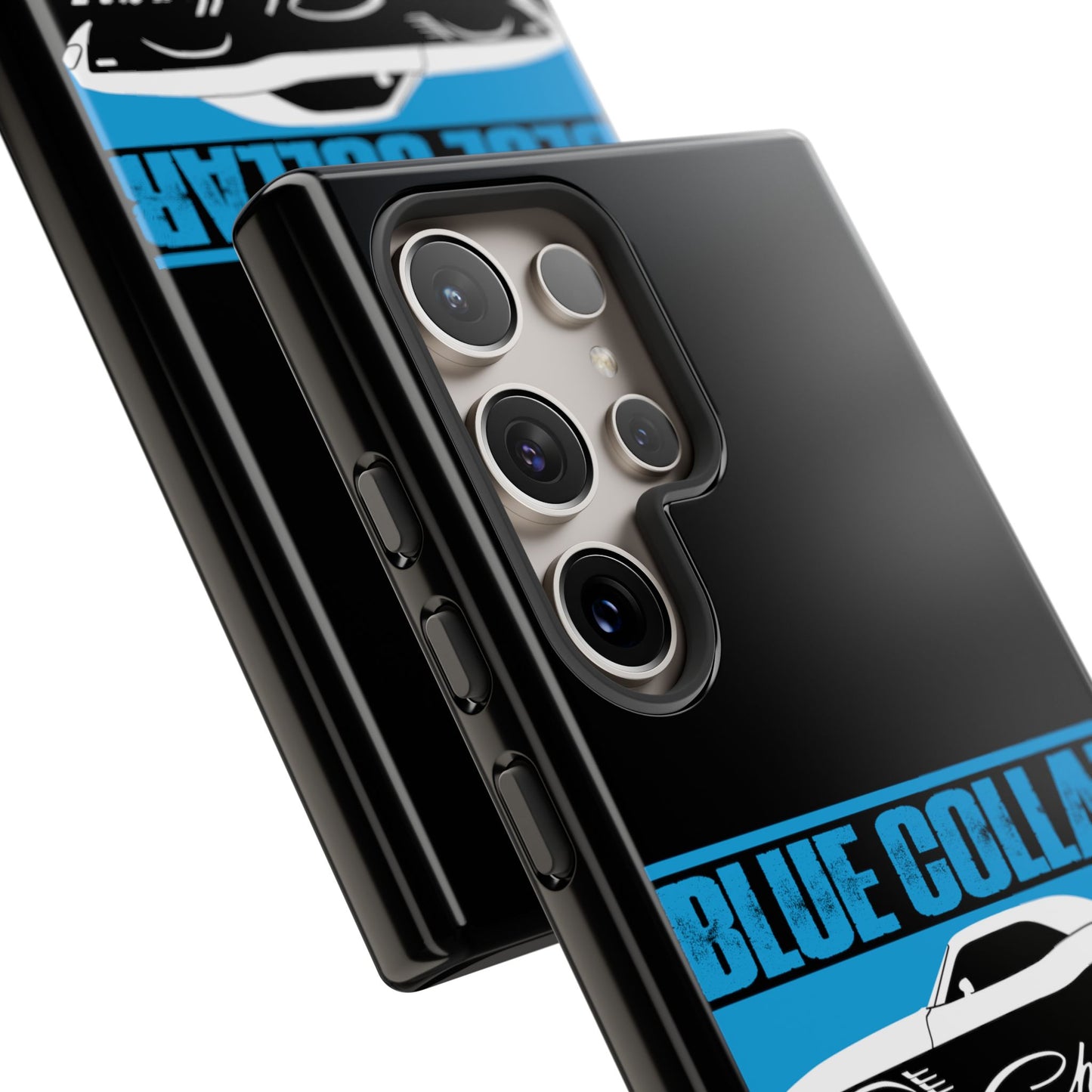 Blue Collar Challenger Black Phone Cases